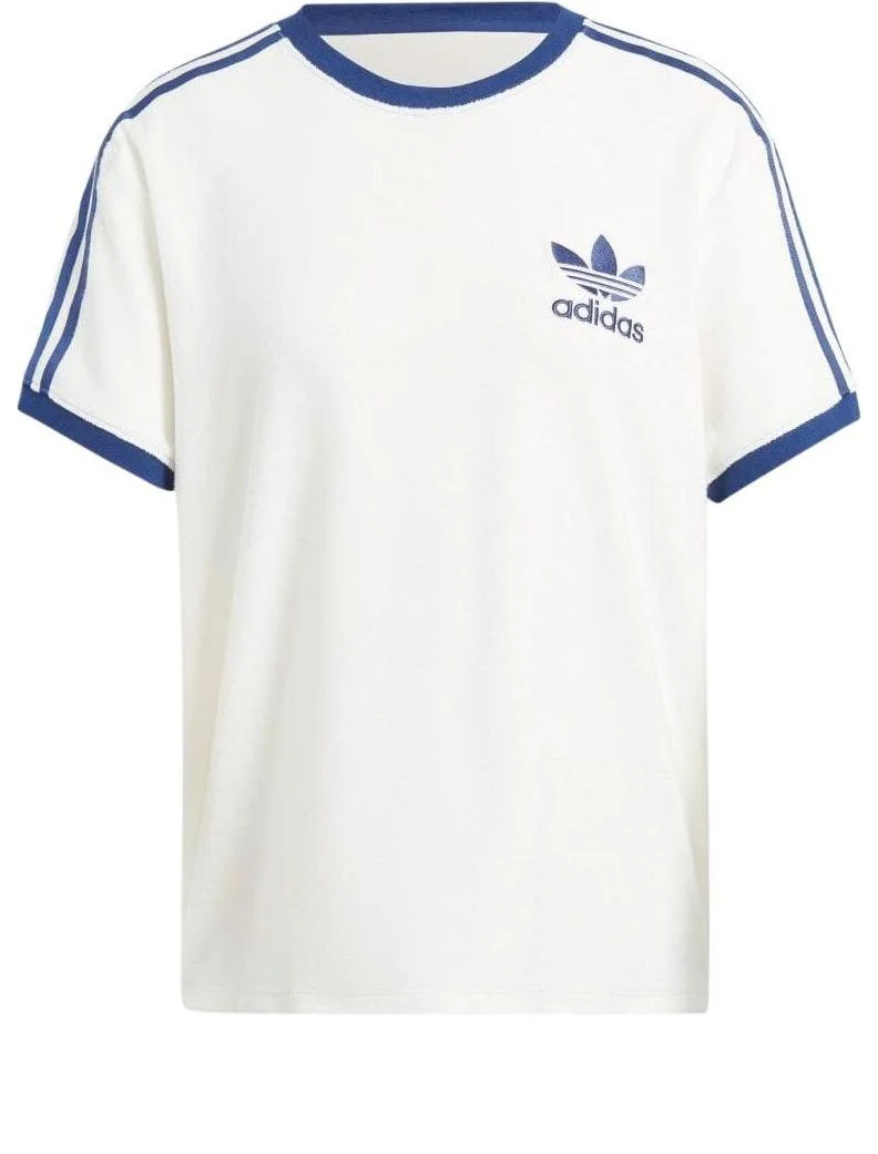 (WMNS) adidas Originals Terry 3-Stripes Asia Sizing 'White Blue' IT9842 - 1