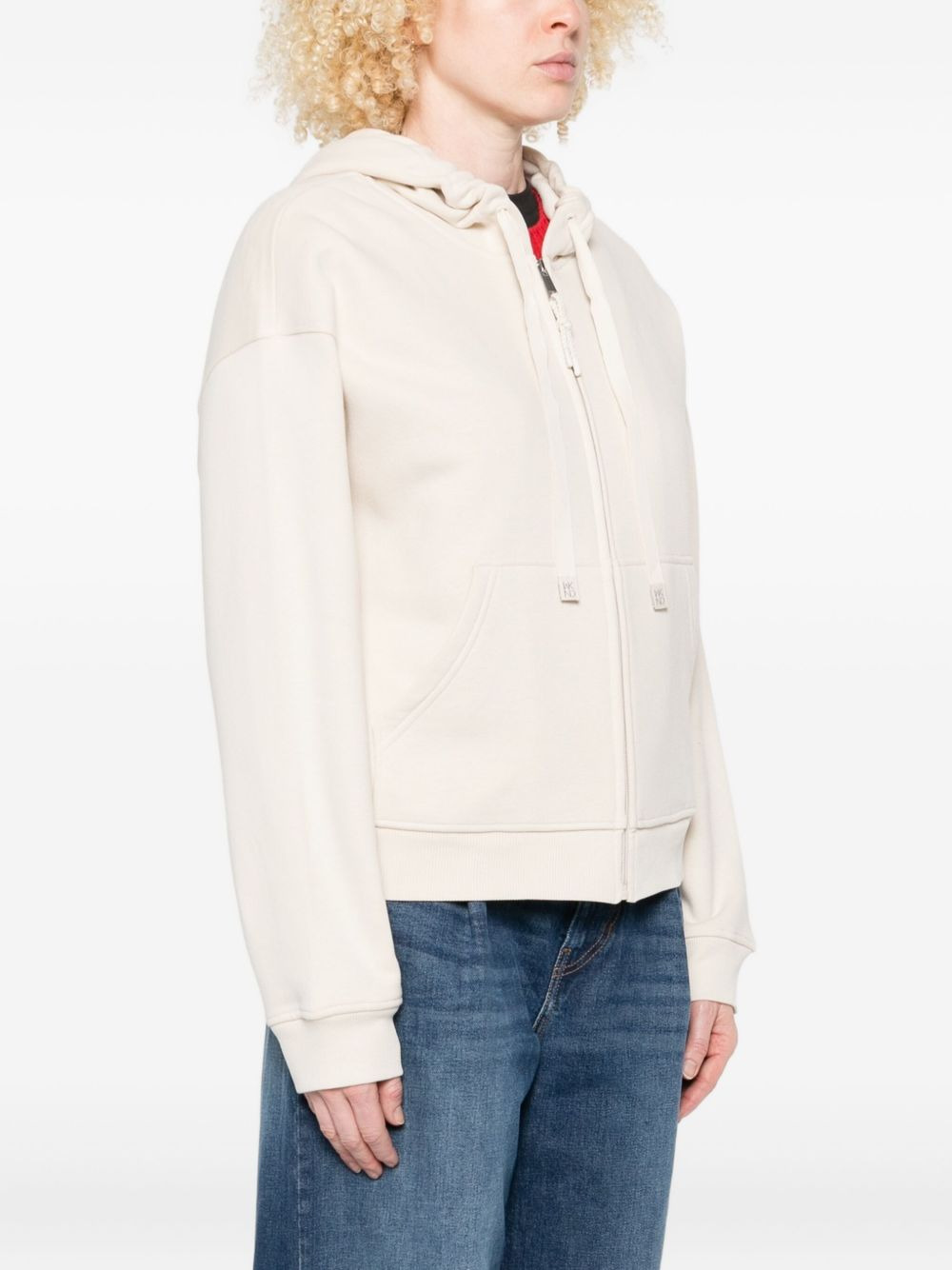 hooded zip-up jacket - 3