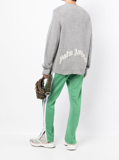 Palm Angels intarsia-knit logo jumper outlook