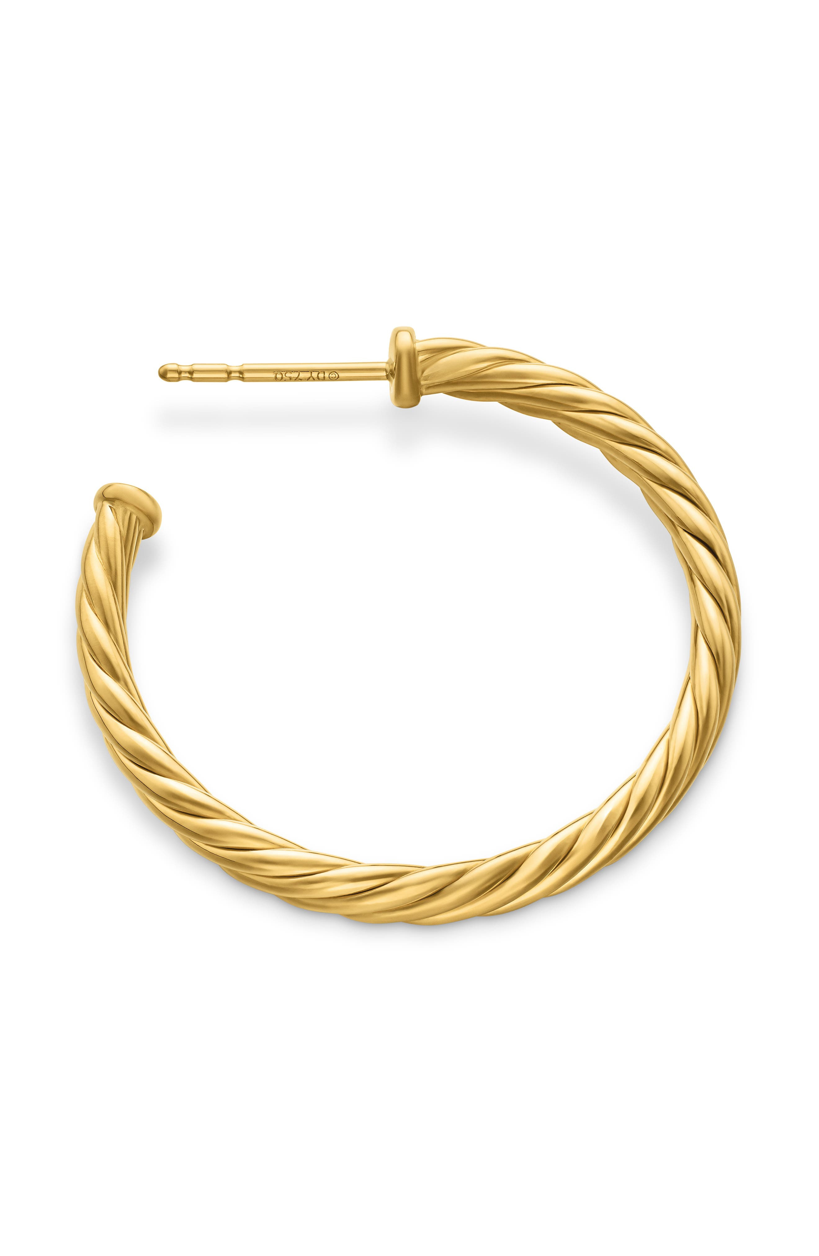 David Yurman Cable Loop Hoop Earrings in Gold at Nordstrom - 6