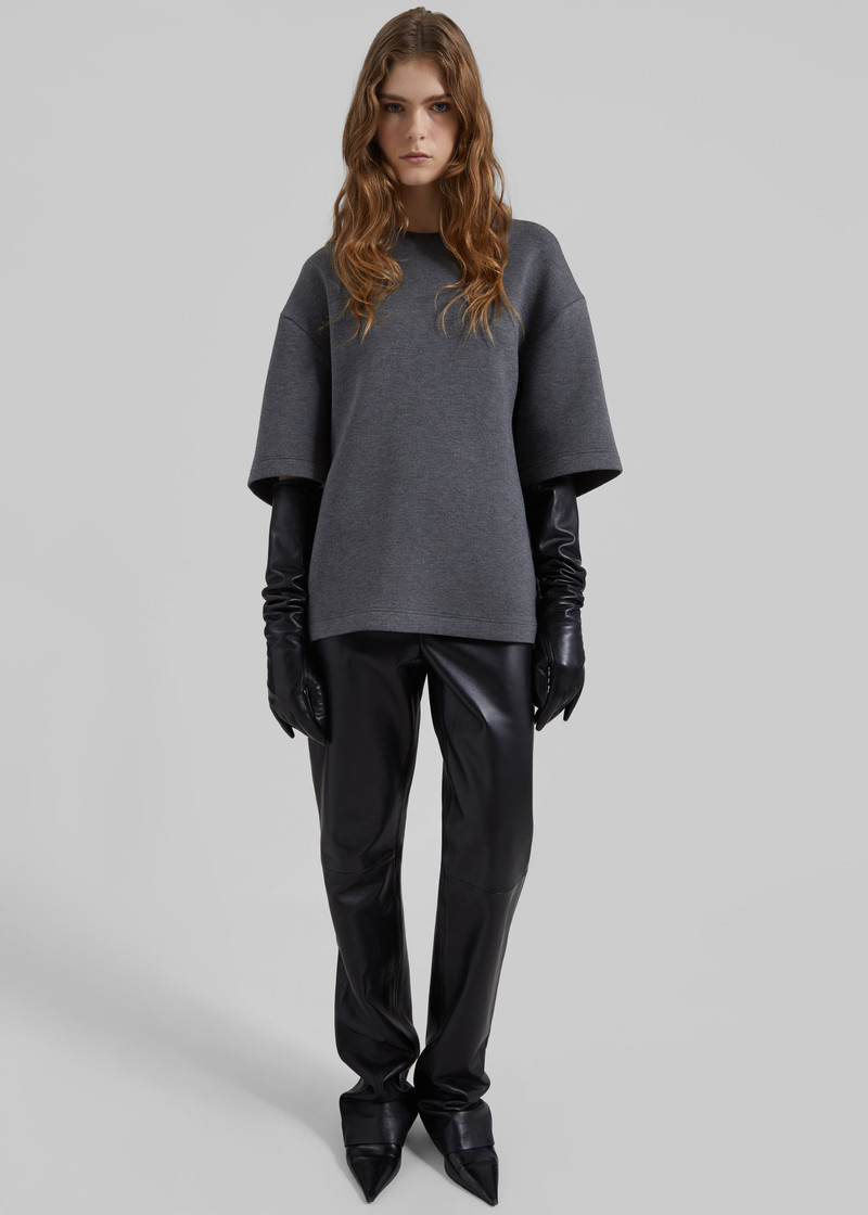 Delancey Neoprene Tee - Dark Grey 3