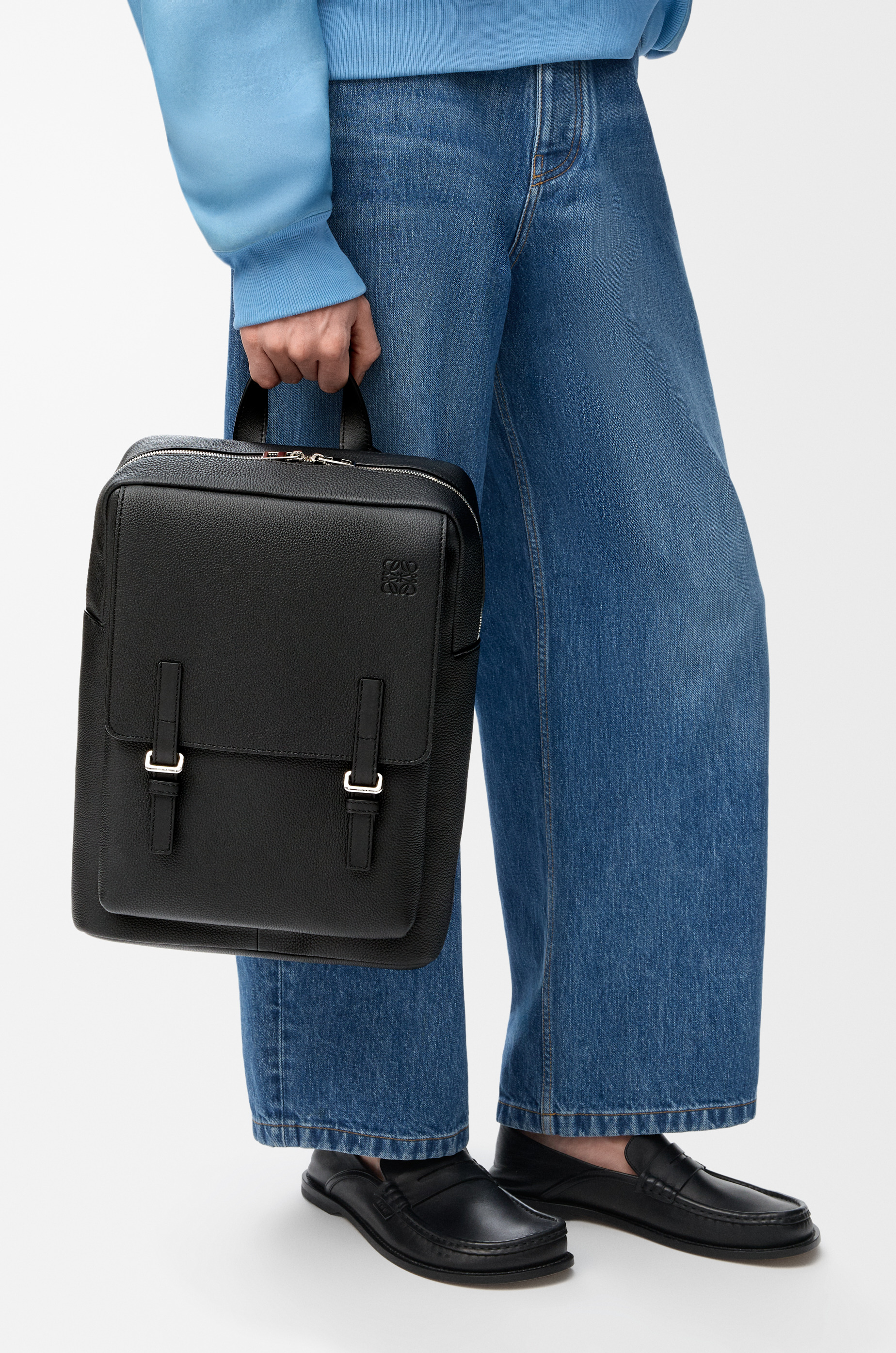 Military backpack in soft grained calfskin - 3