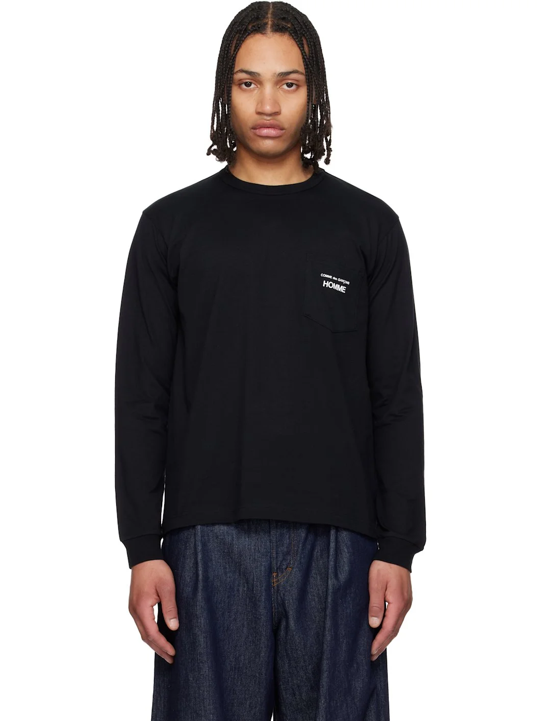 Black Pocket LS T-shirt - 1