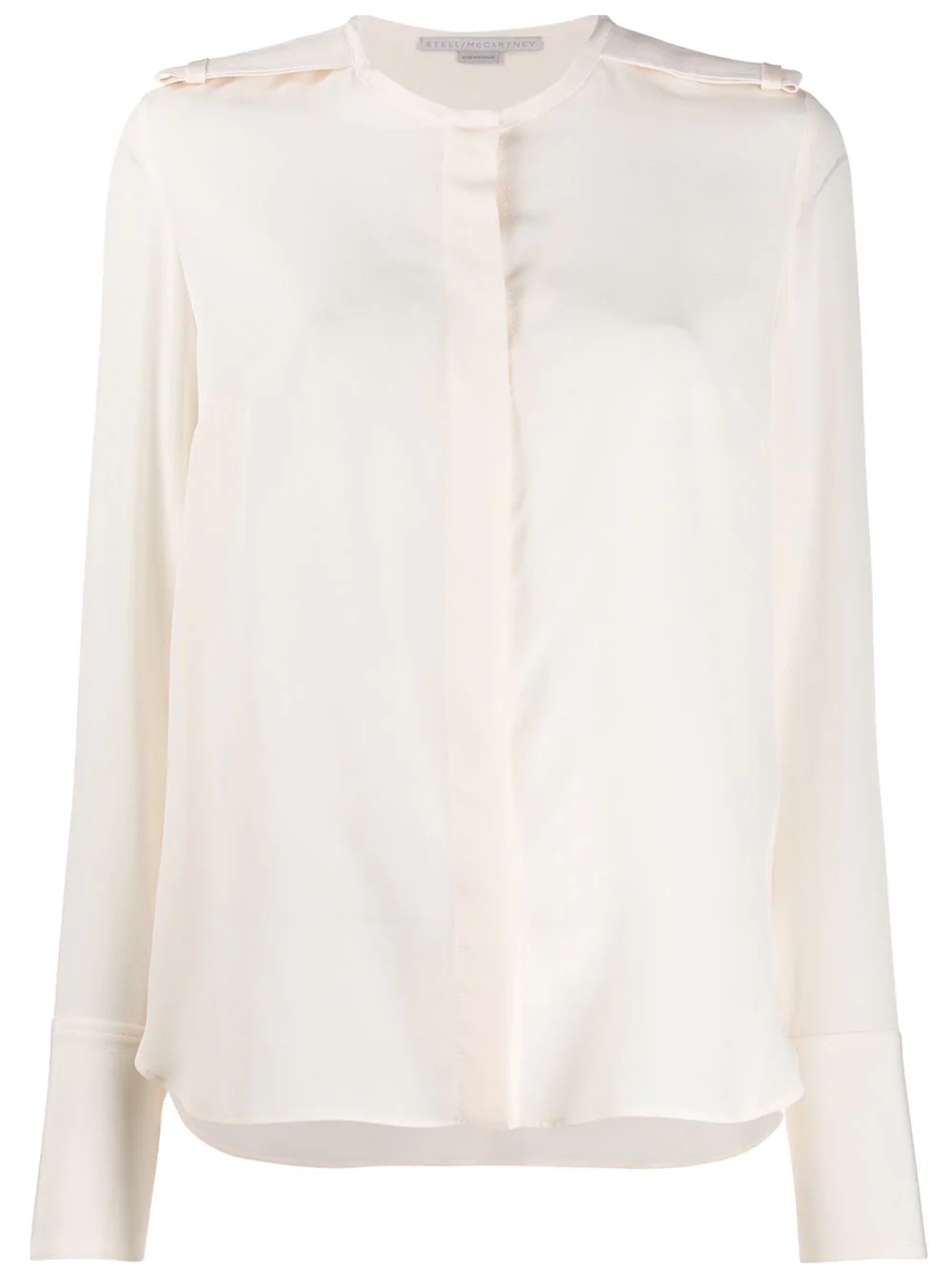 epaulette long-sleeve blouse - 1