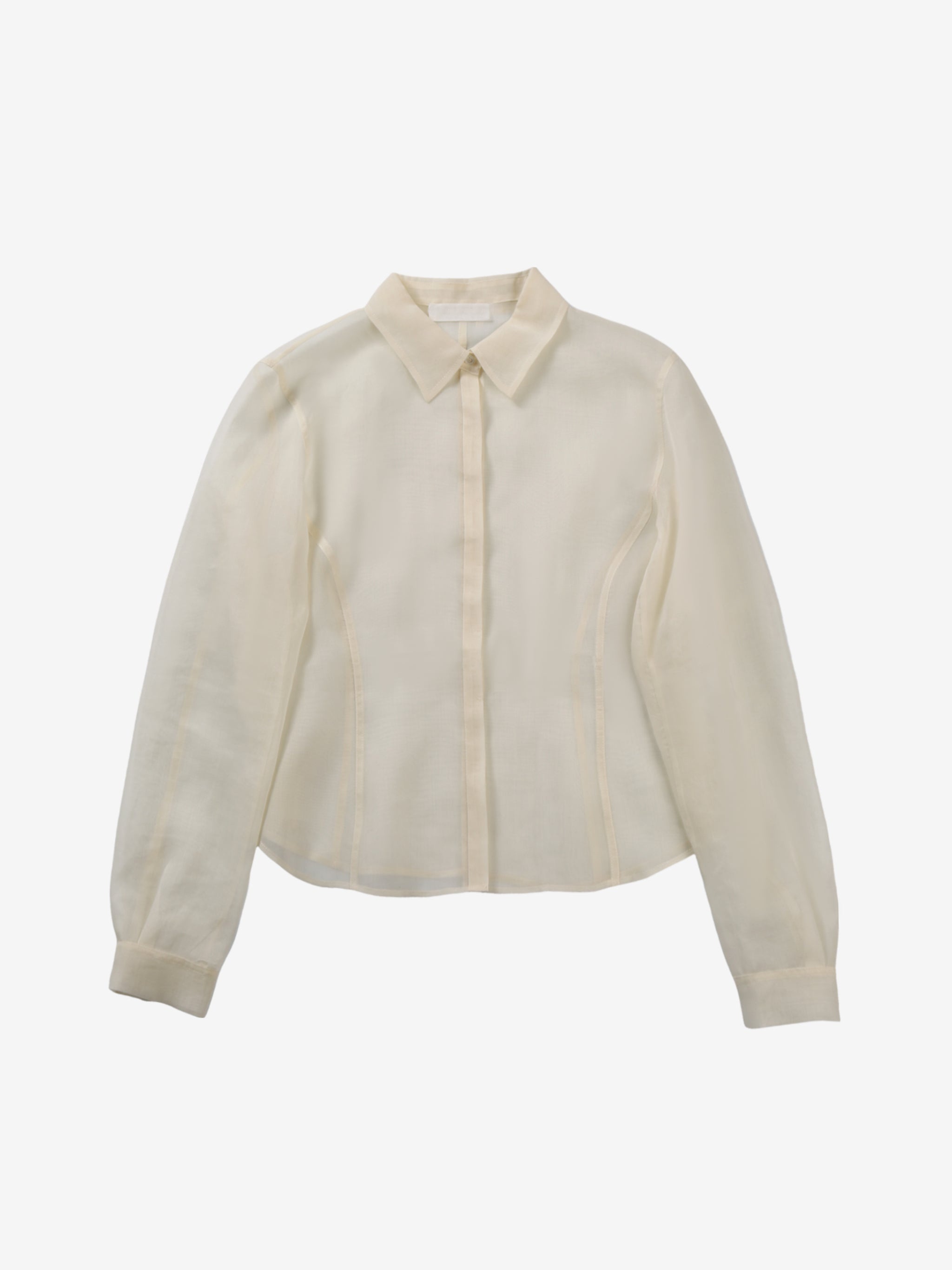AMOMENTO - Women Sheer Slim Fit Shirt - 4
