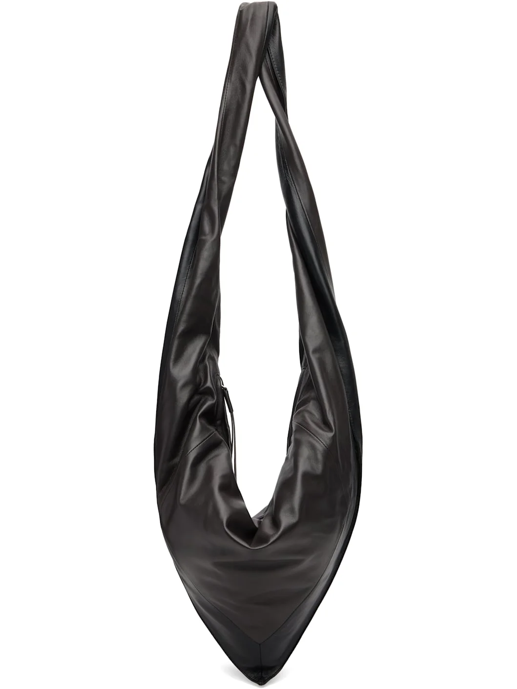 Black Small Scarf Extended Handle Bag - 1