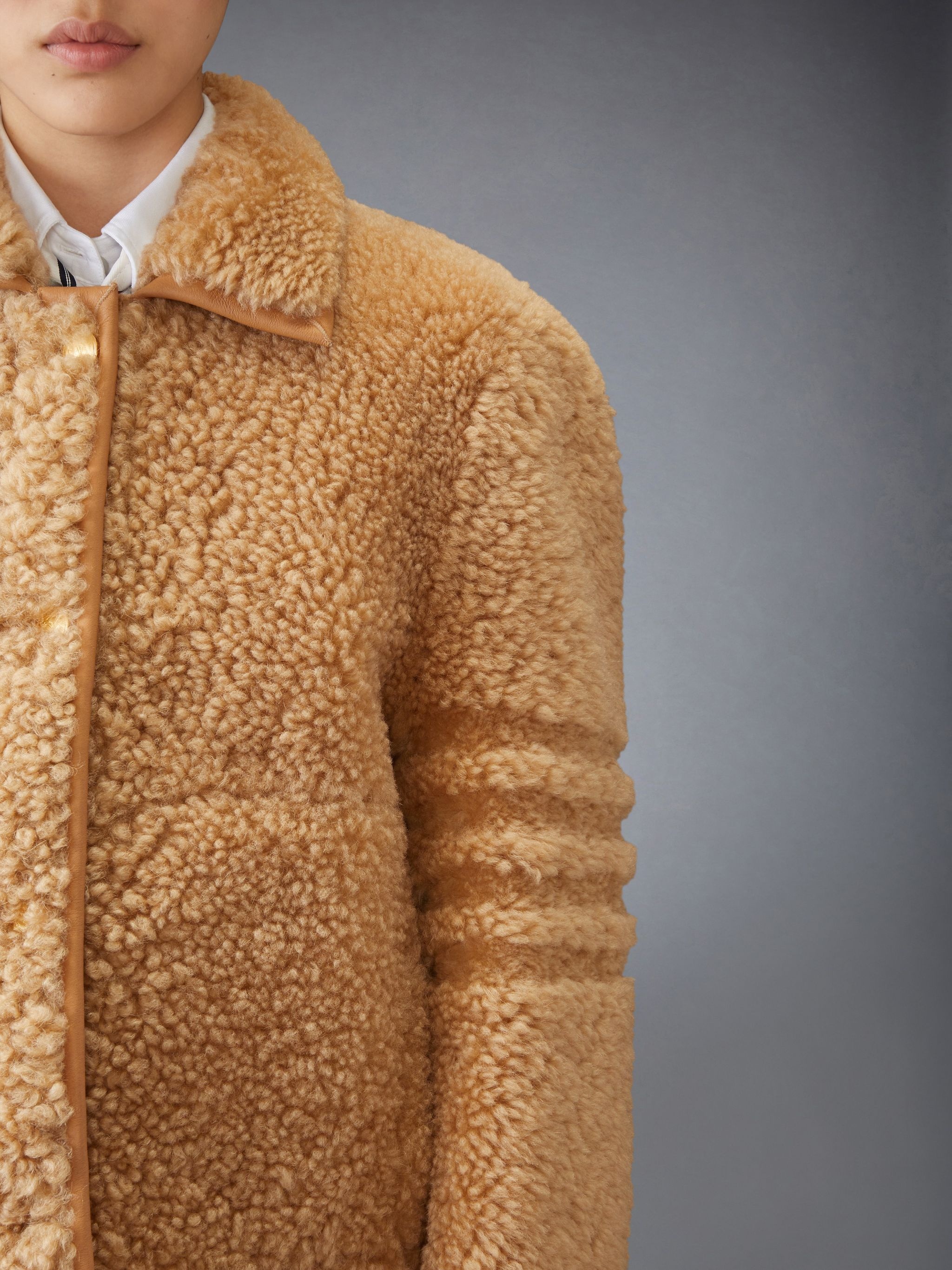 Shearling Bell Sleeve Jacket - 6