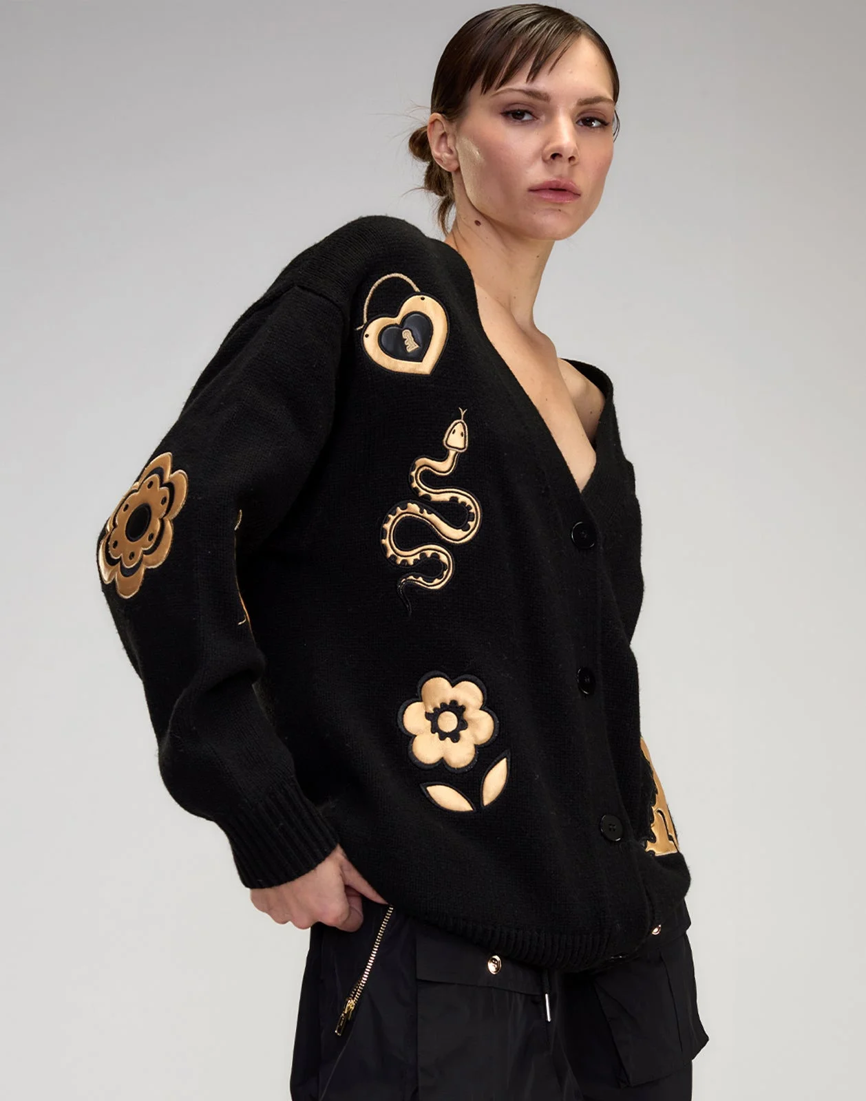 Playful Patchwork Cardigan - 1