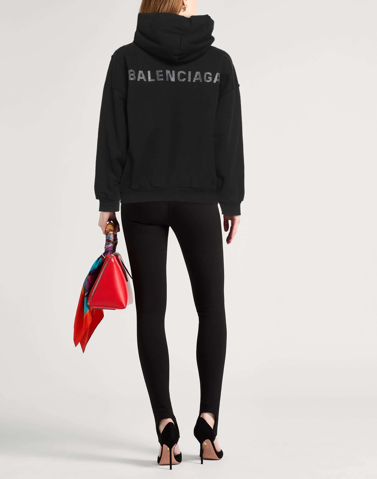 Black Women's Hooded Sweatshirt - 3