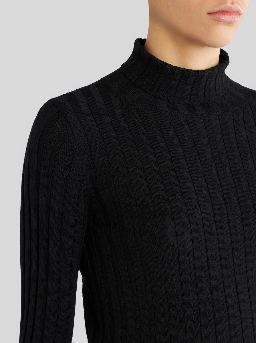 POLO NECK WOOL JUMPER - 3