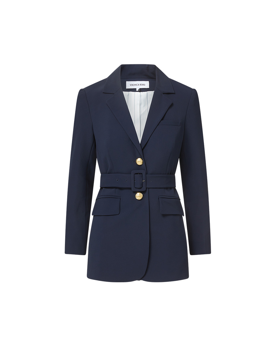 【Veronica Beard】 Ryanneベルトブレザー Ryanne Belted Dickey Jacket in Black | Veronica Beard