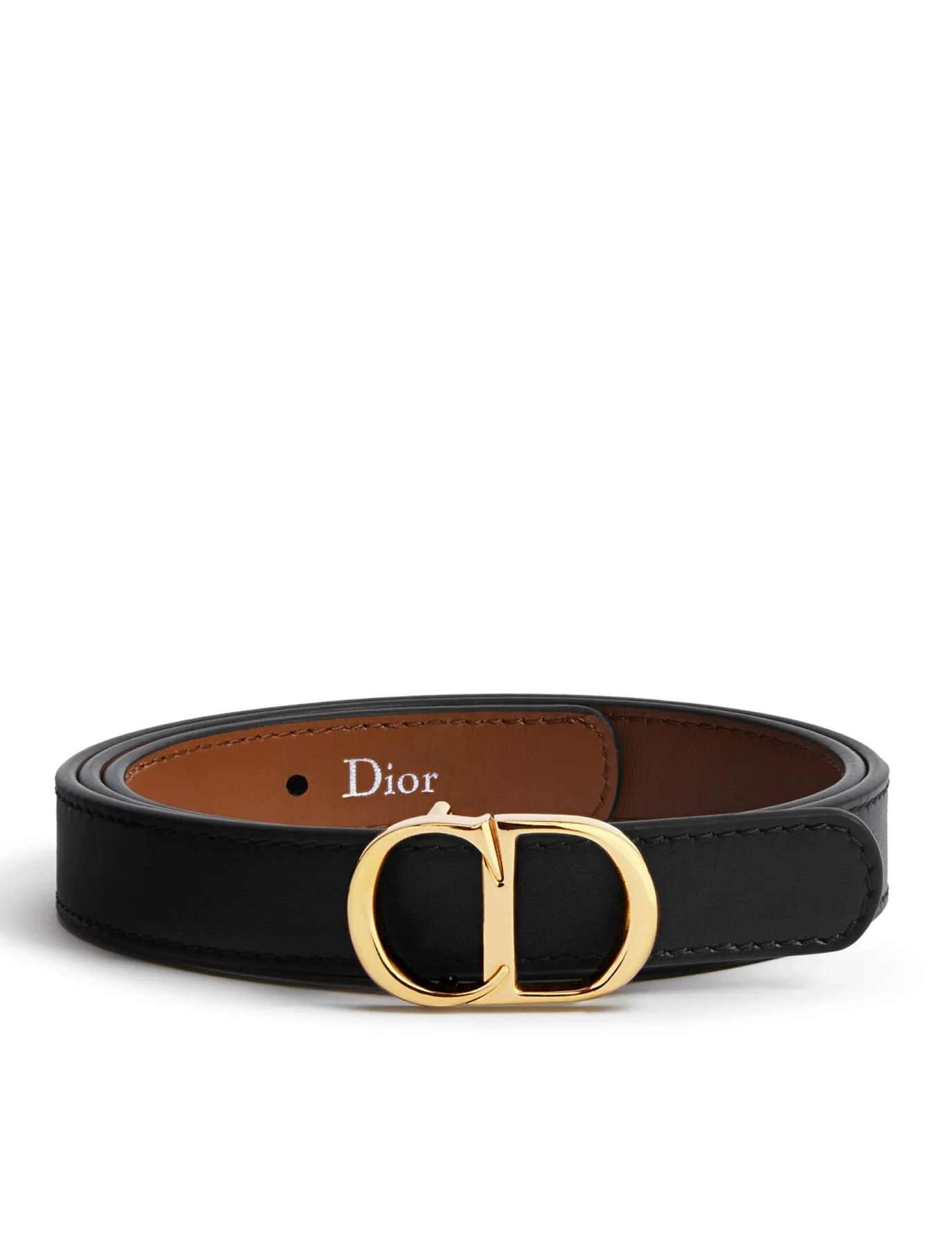 CD ICON REVERSIBLE BELT IN SMOOTH CALFSKIN - 1
