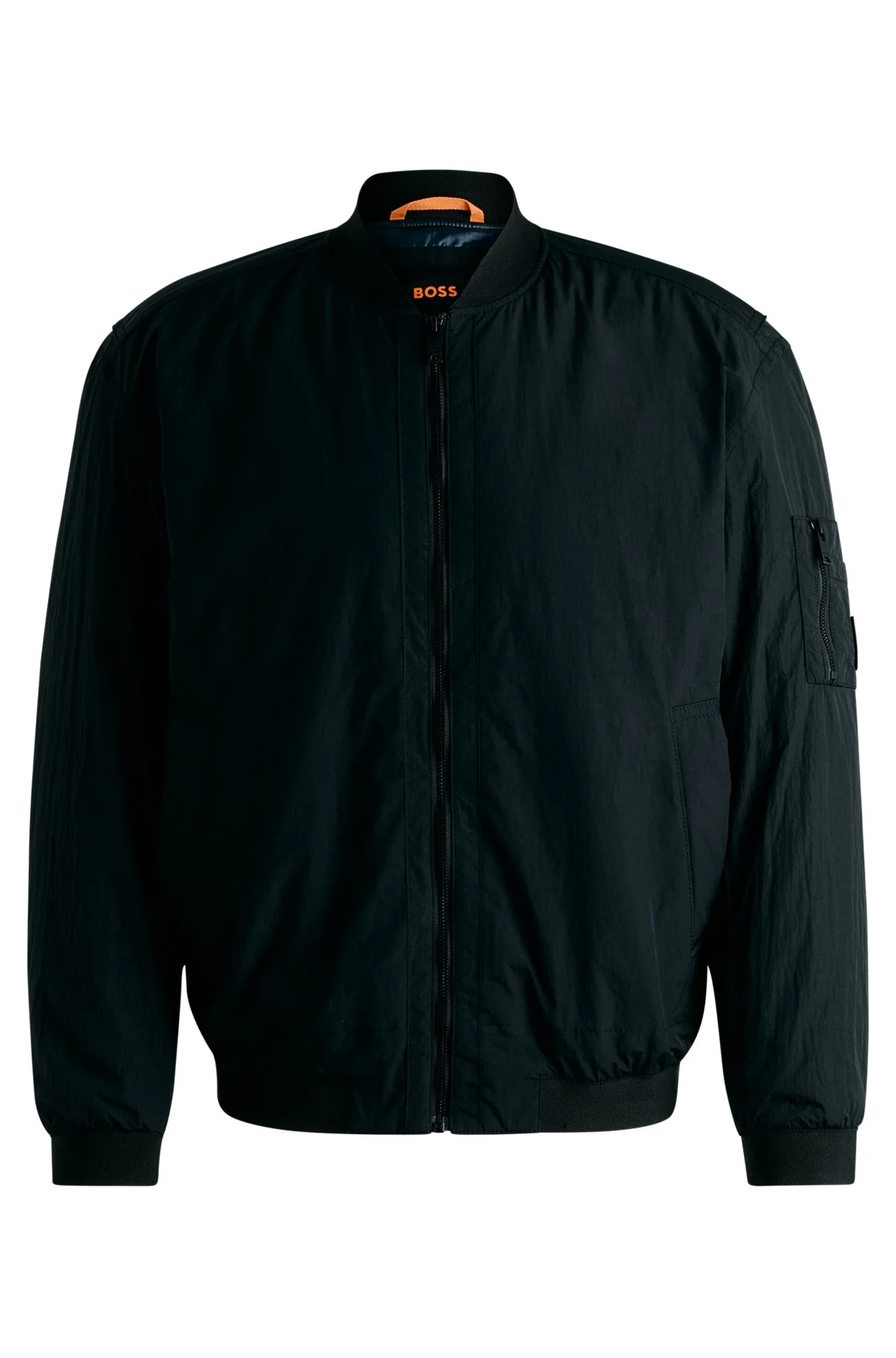 WATER-REPELLENT BOMBER JACKET WITH LOGO BADGE - 1