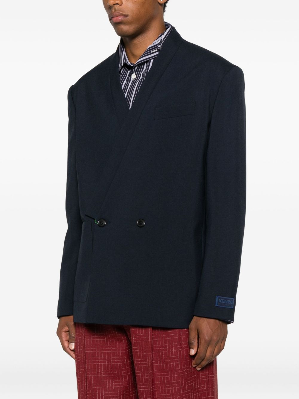 asymmetric double-breasted jacket - 3
