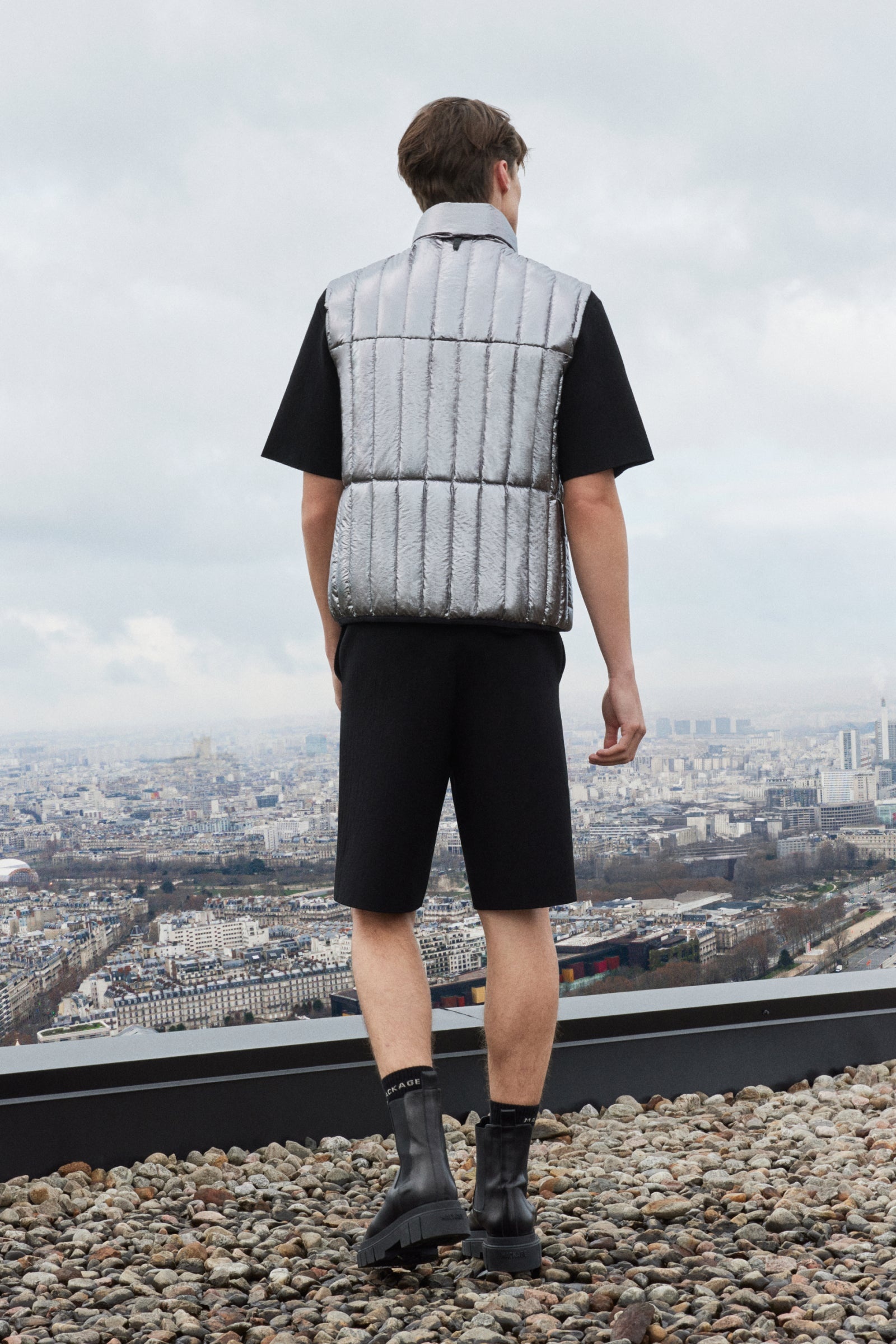 PATRICK-M Metallic Laminate Light Down Vest - 2