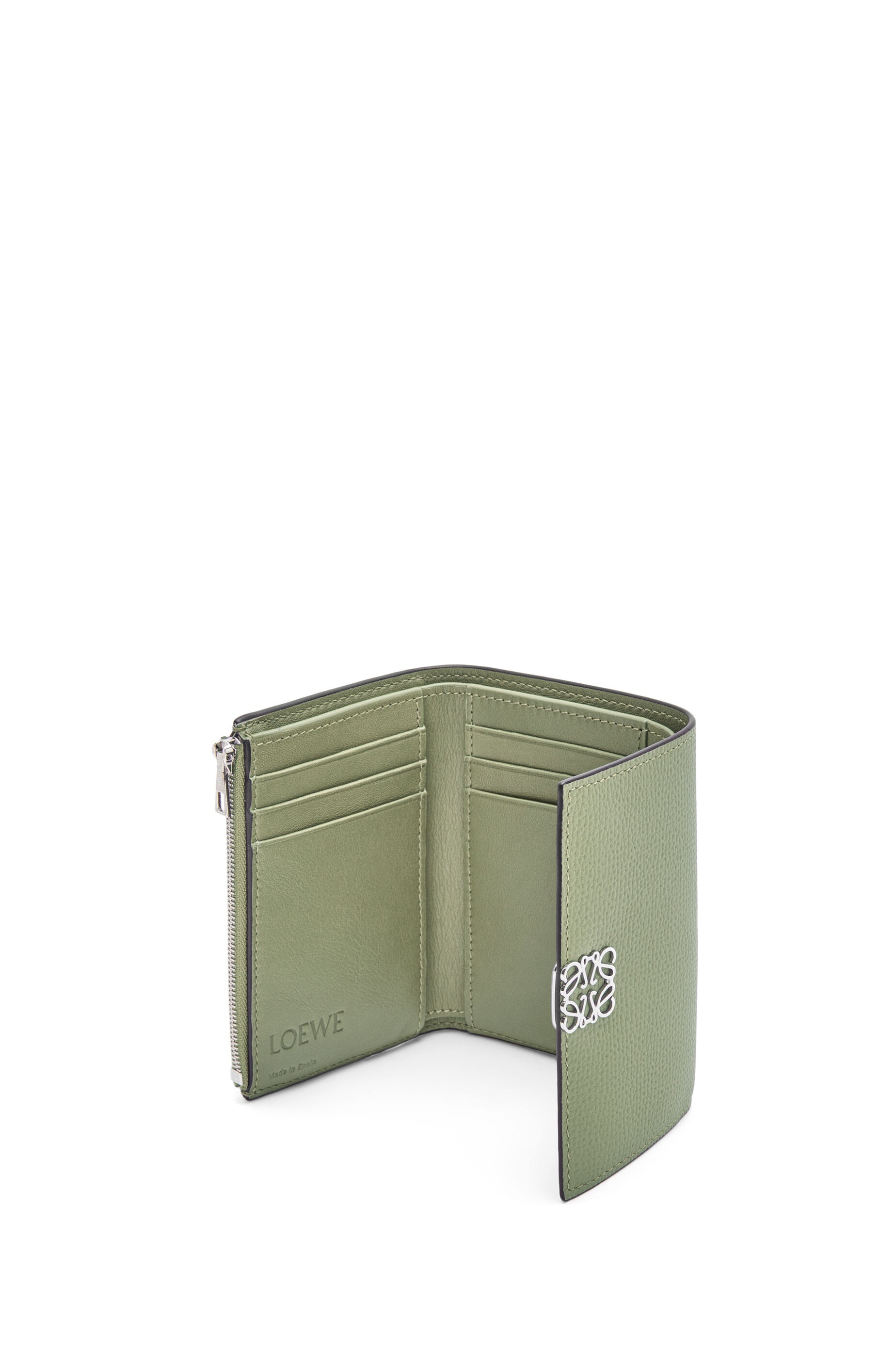 Anagram small vertical wallet in pebble grain calfskin - 3