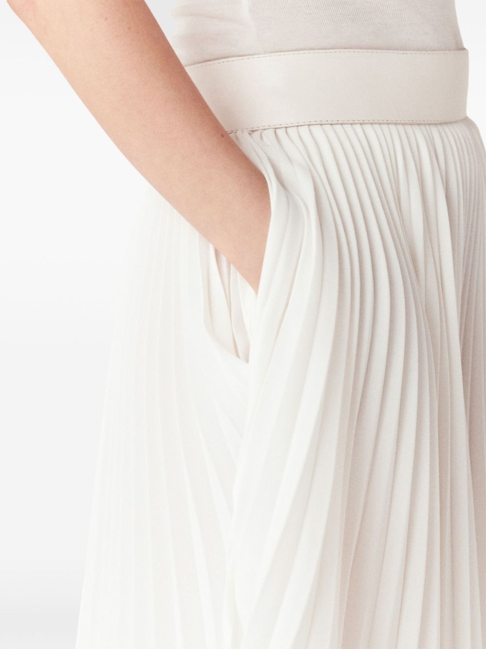 pleated mid-rise maxi skirt - 7