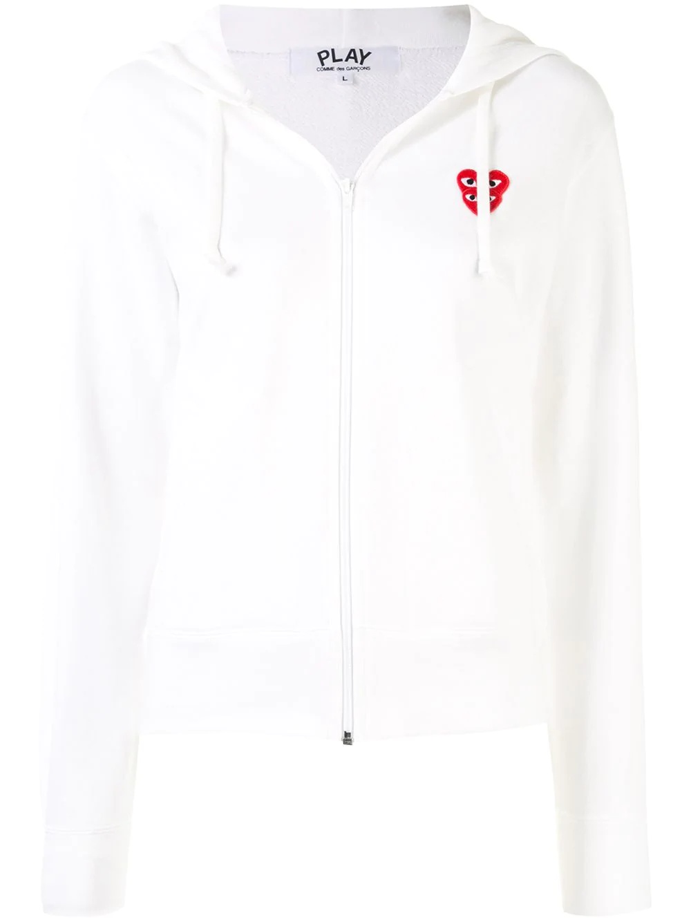 heart motif zip hoodie - 1