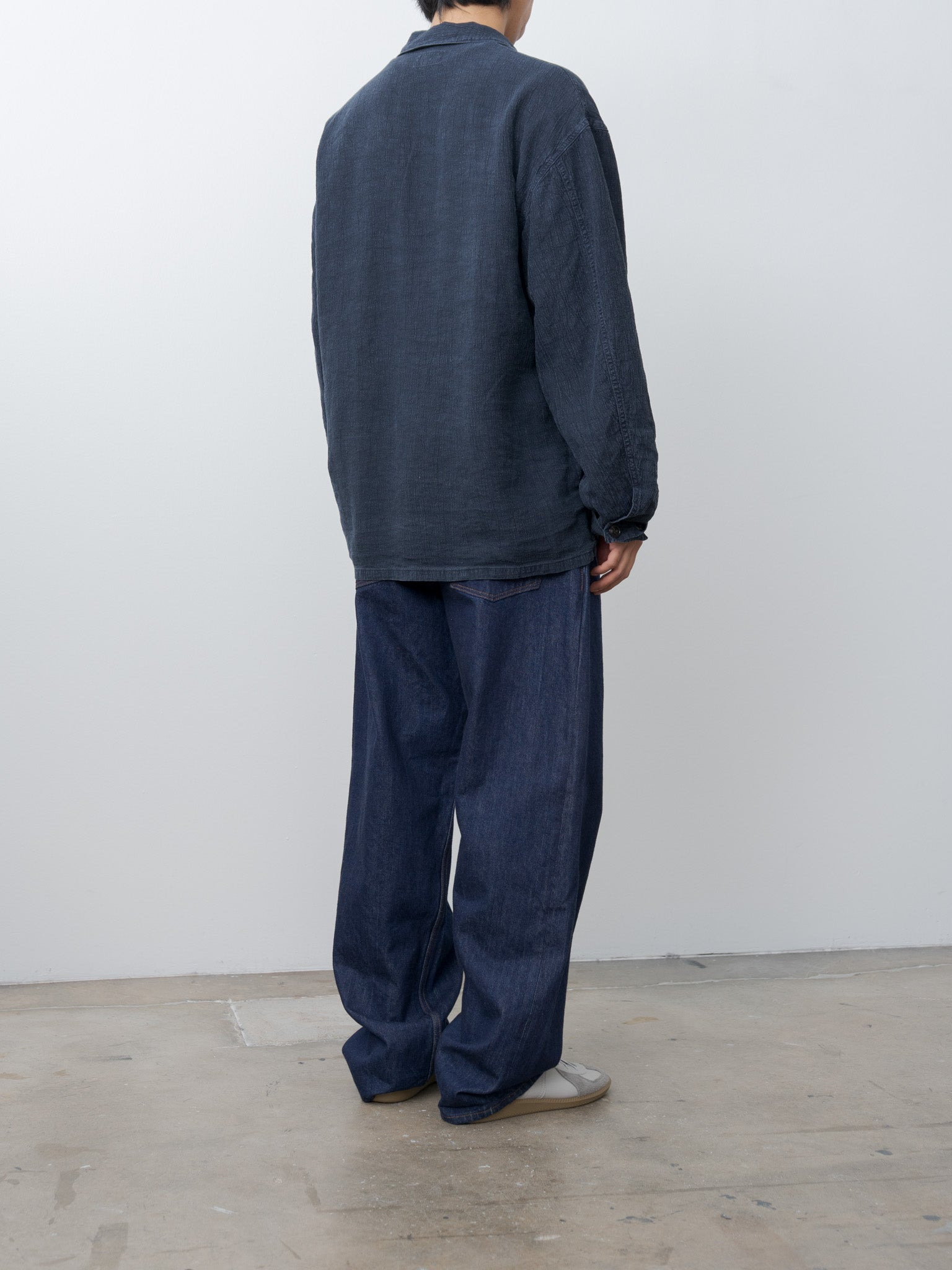 Linen P41 Coverall Jacket - Navy - 4
