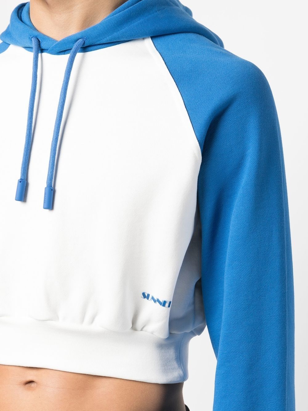 panelled cropped hoodie - 5