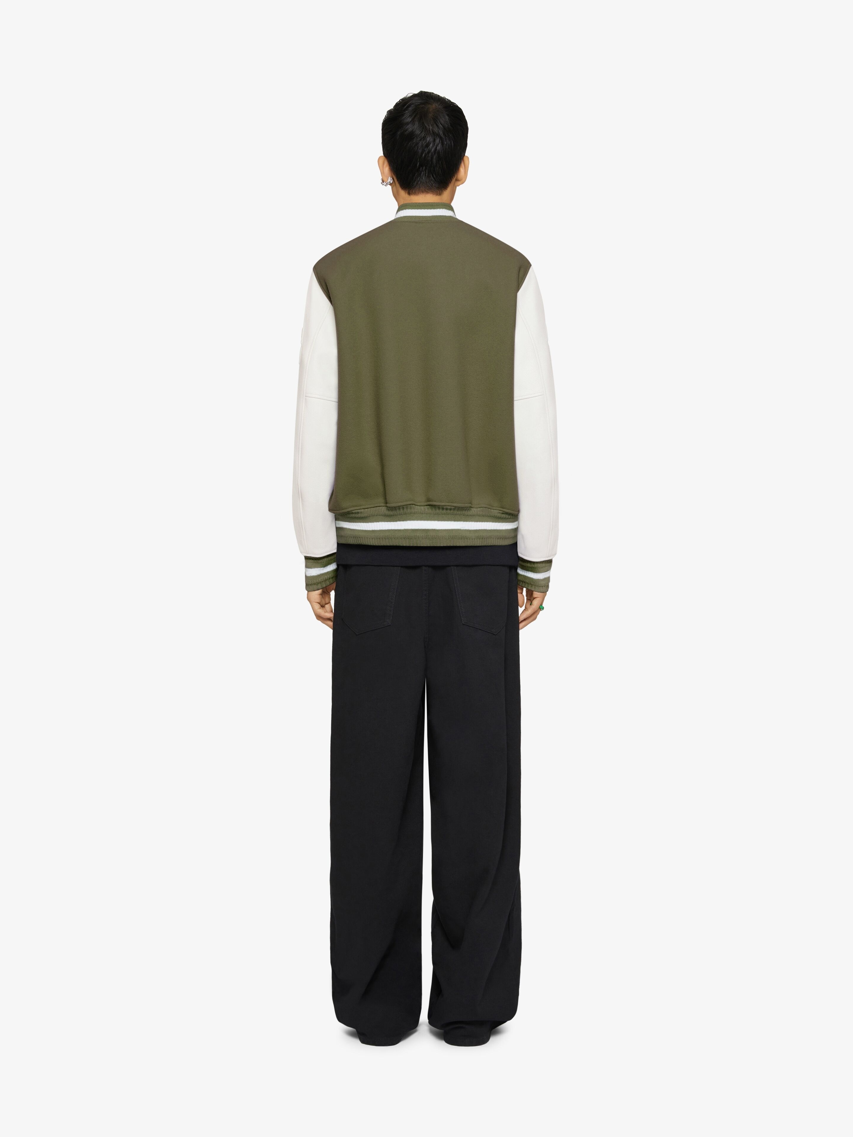 GIVENCHY VARSITY JACKET IN WOOL AND LEATHER - 4