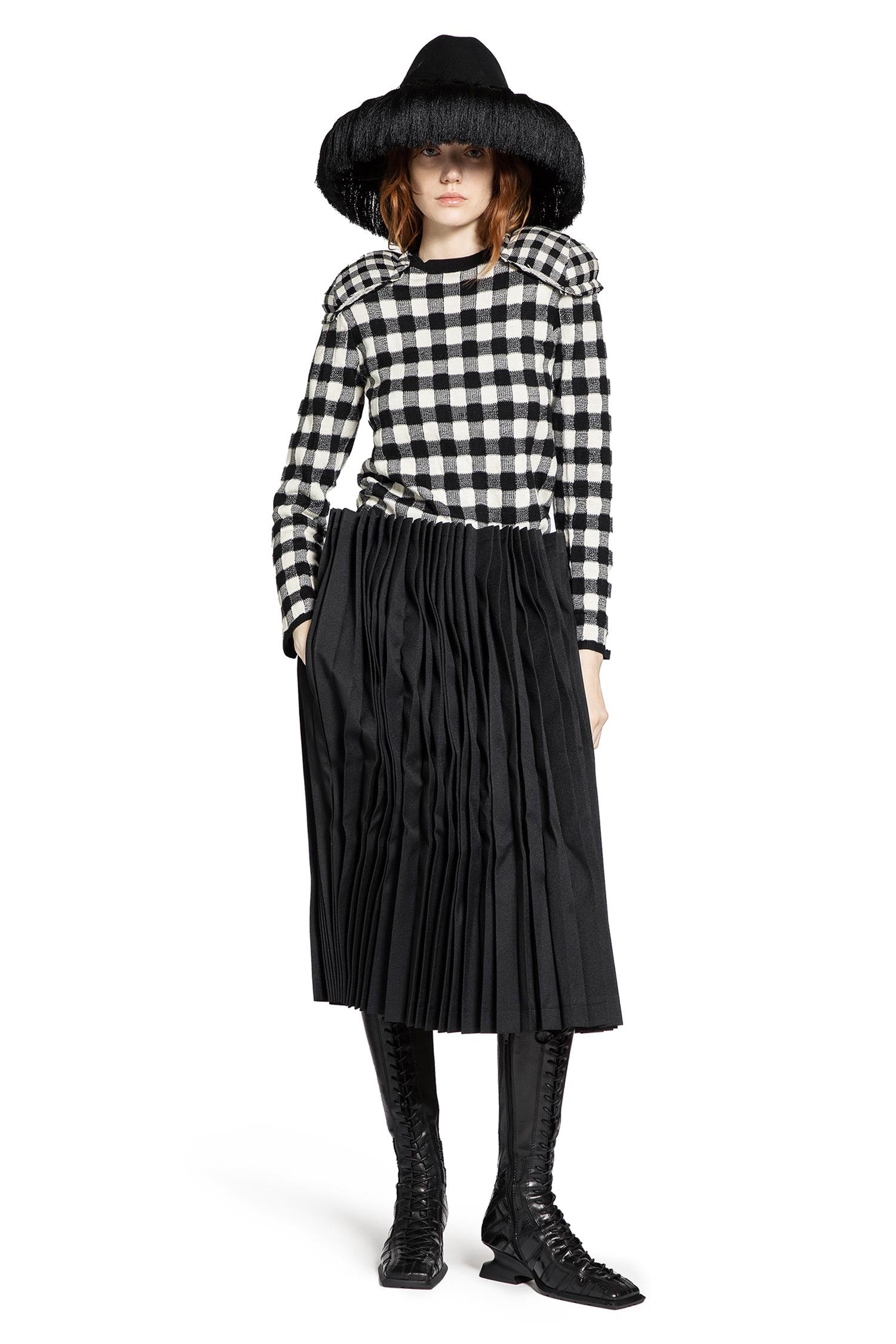 Check Wool Sweater - 5
