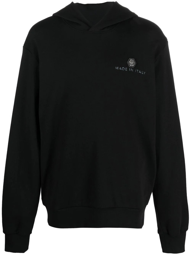 cotton logo-print hoodie 1
