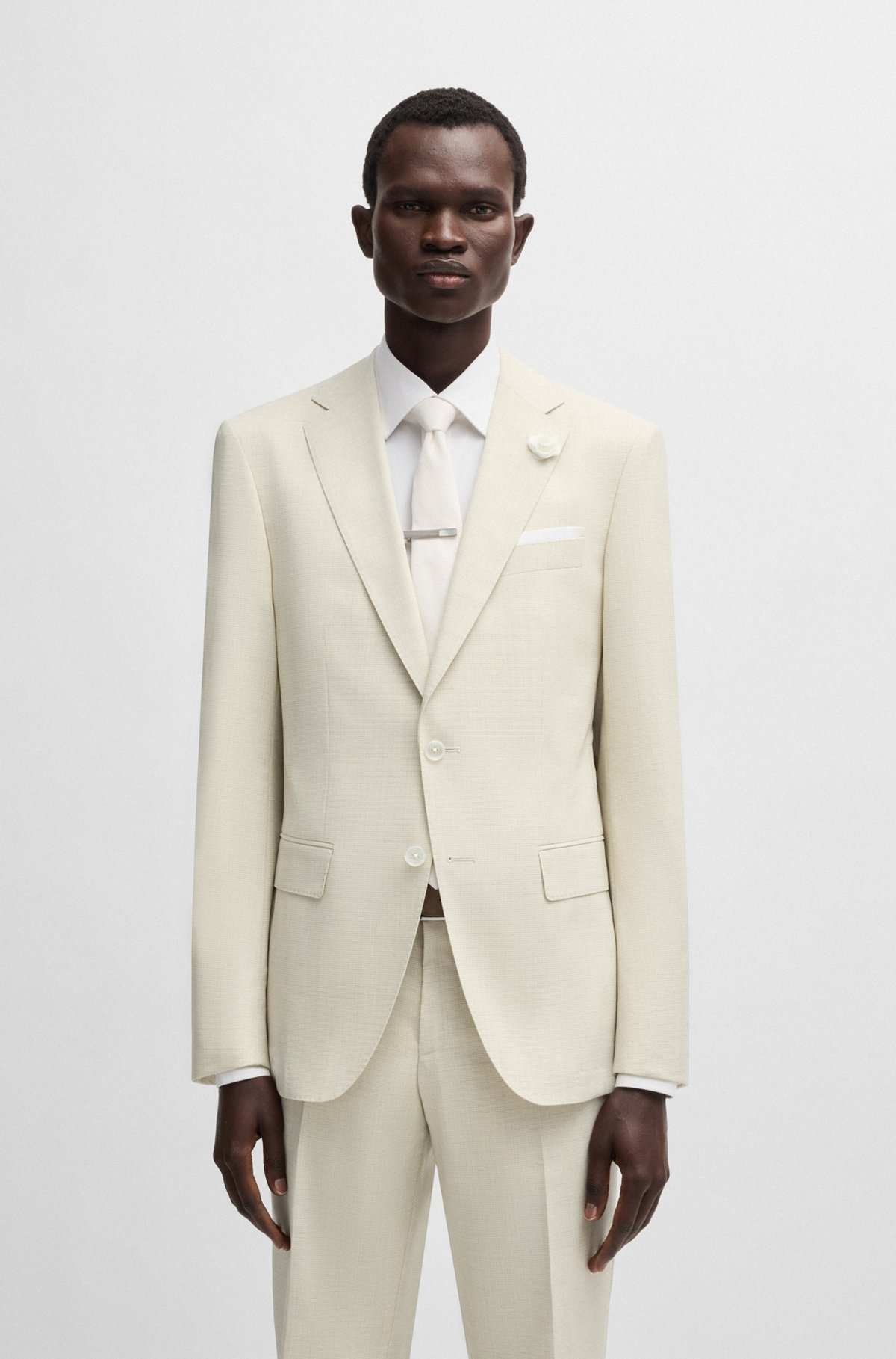SLIM-FIT SUIT JACKET IN A PATTERNED WOOL BLEND - 2
