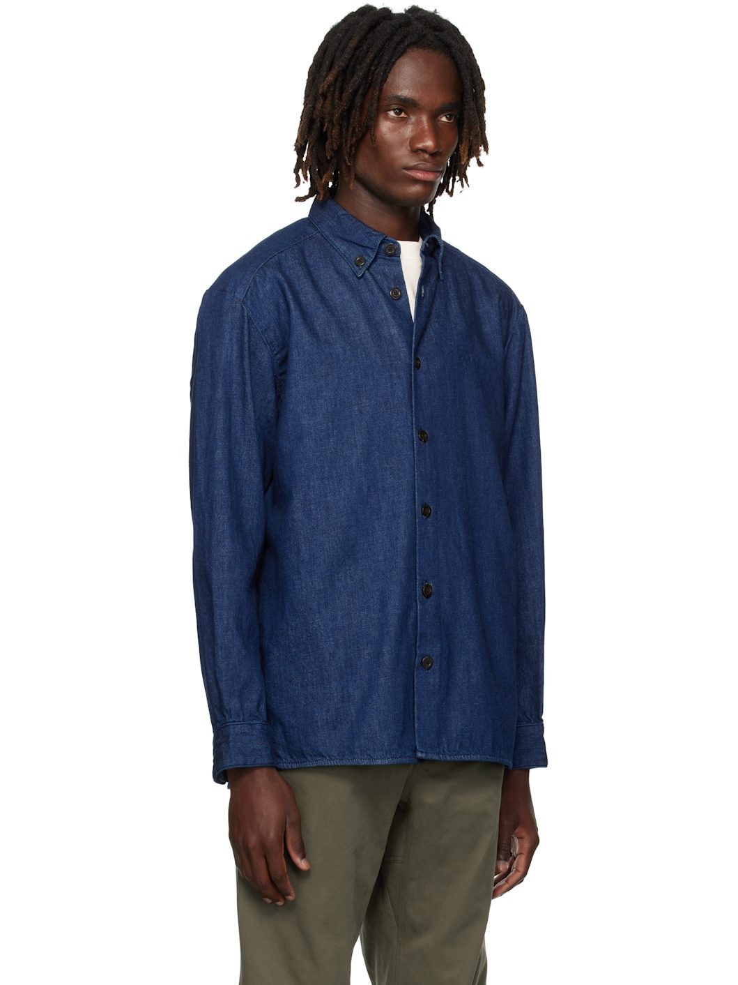 Navy Mathias Denim Shirt - 2