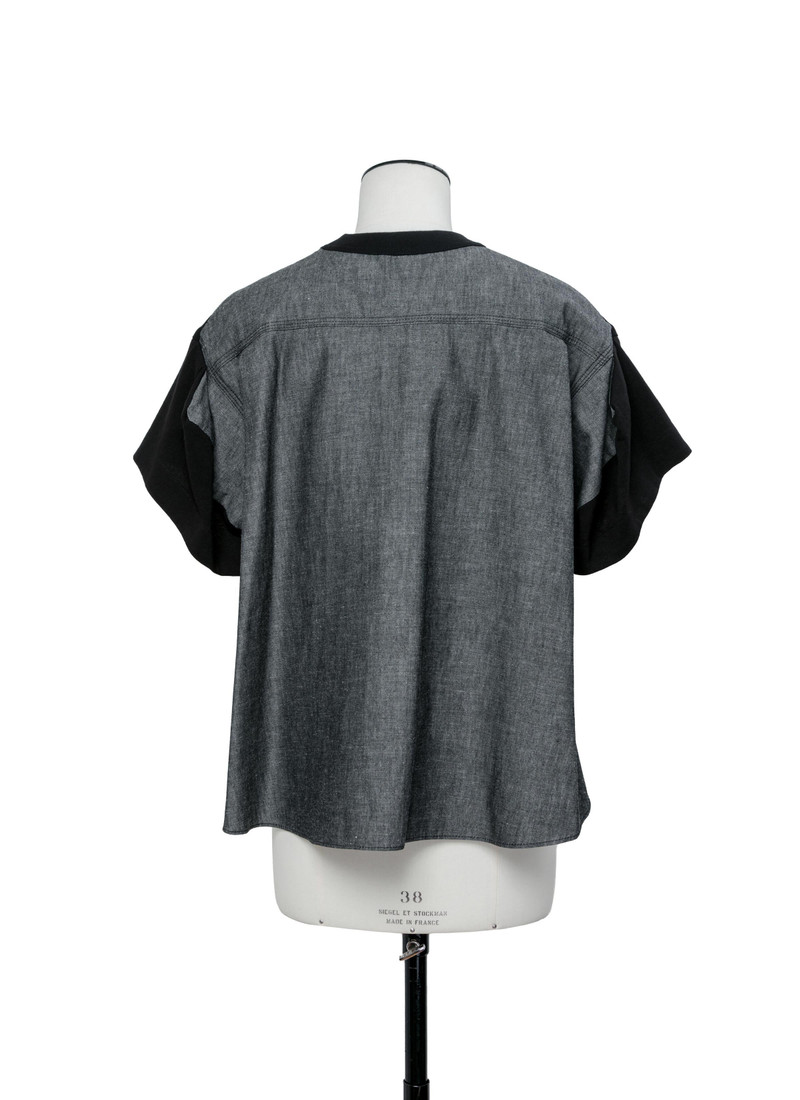 Light Weight Denim x Cotton Jersey T-Shirt 3