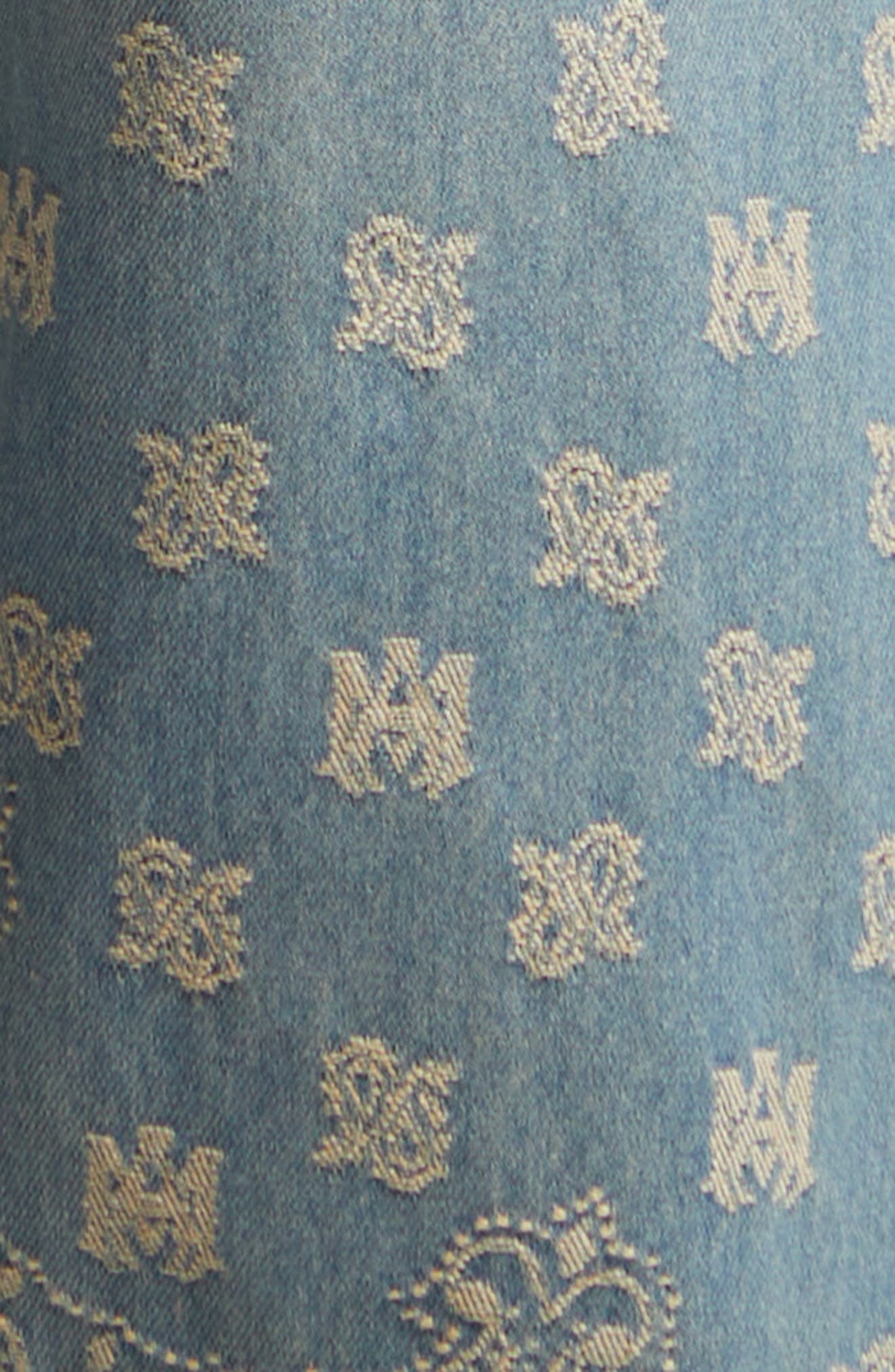 Bandana Jacquard Straight Leg Jeans - 7