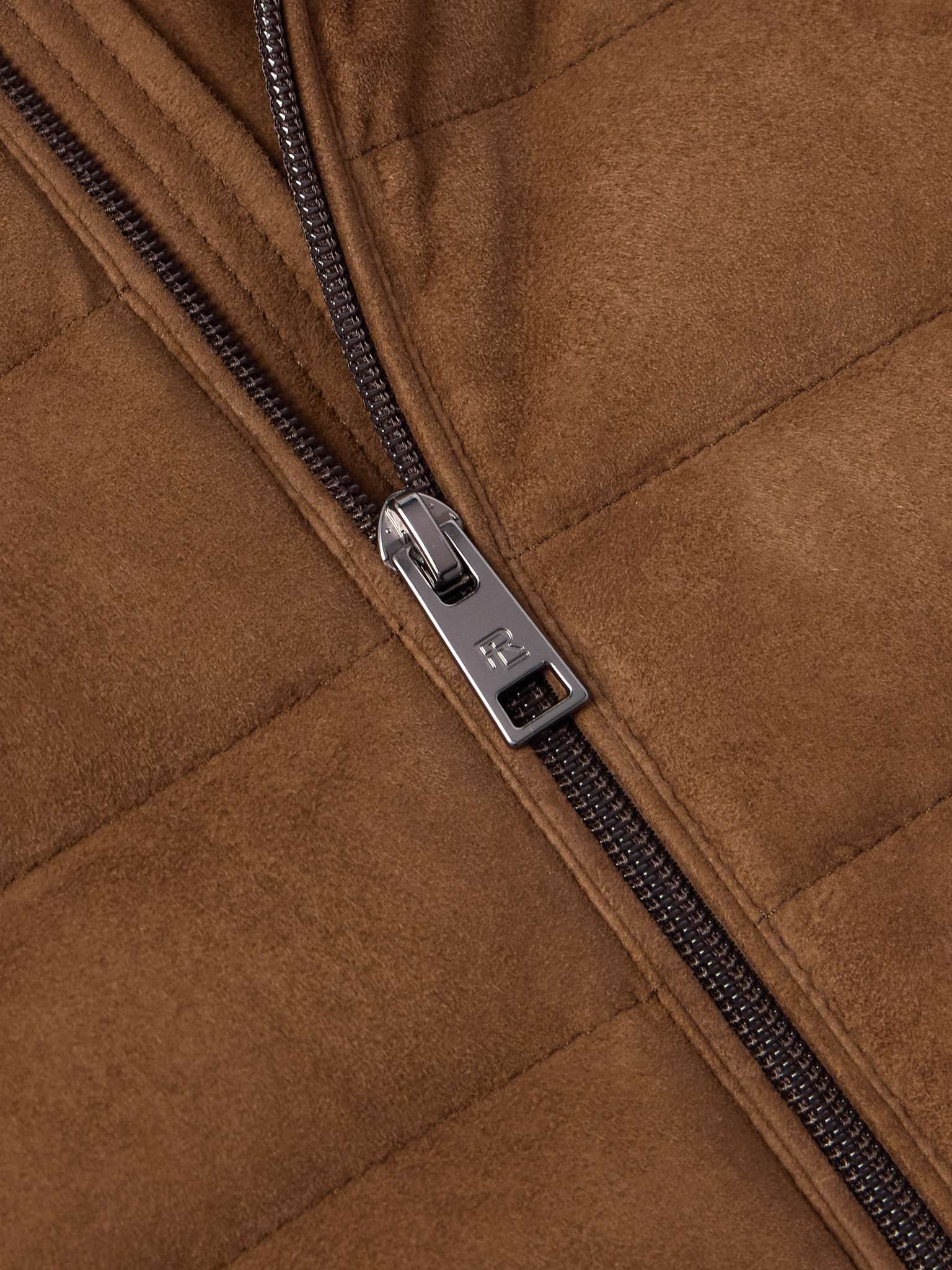 Hoffman Quilted Suede Down Gilet - 5