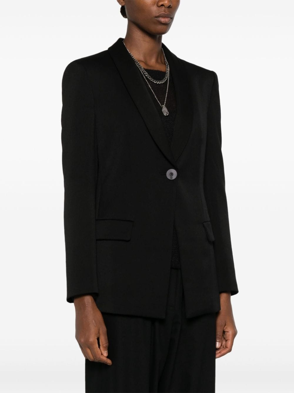 wool single-breasted blazer - 3