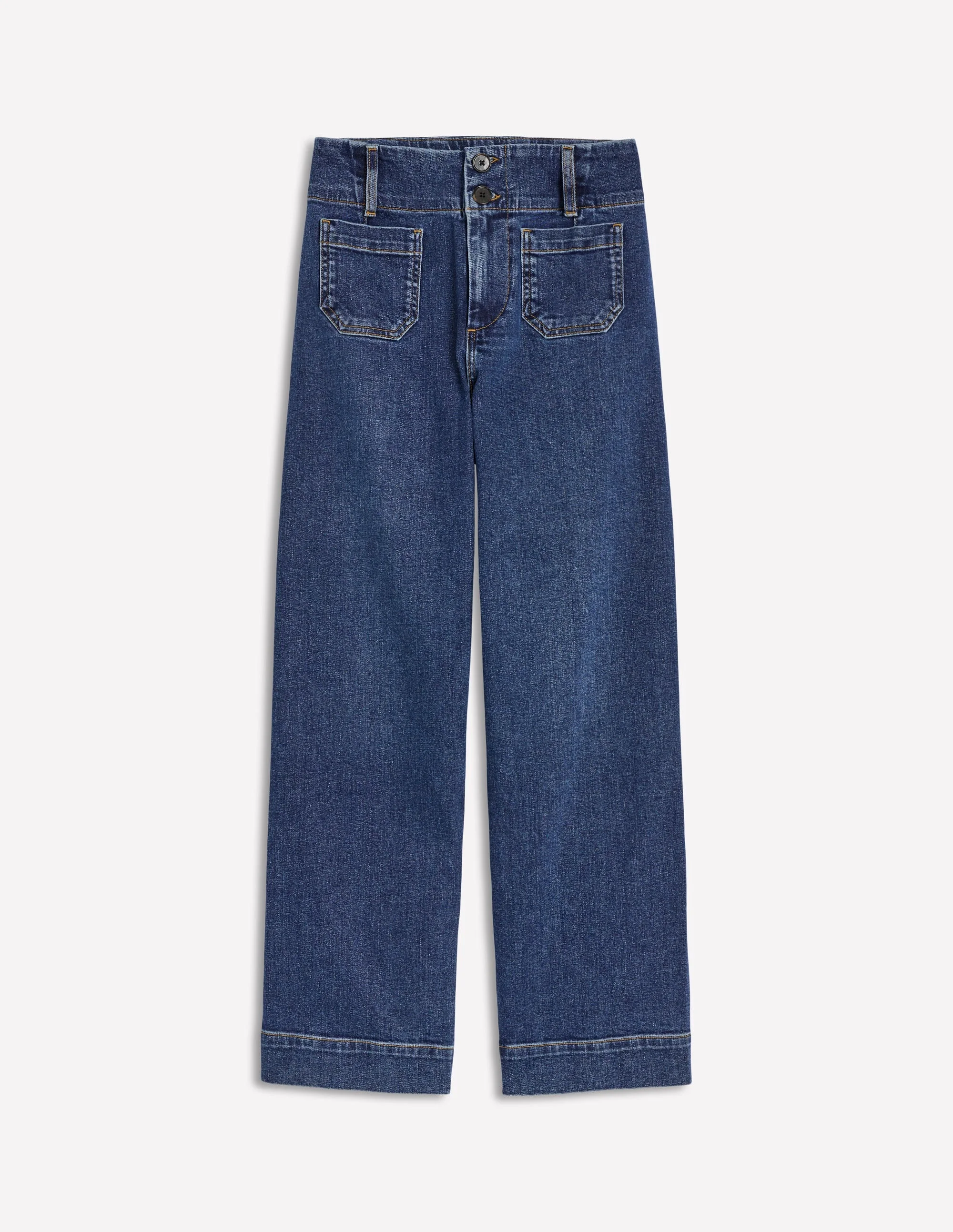 Patch Pocket Cropped Pants-Mid Vintage - 1