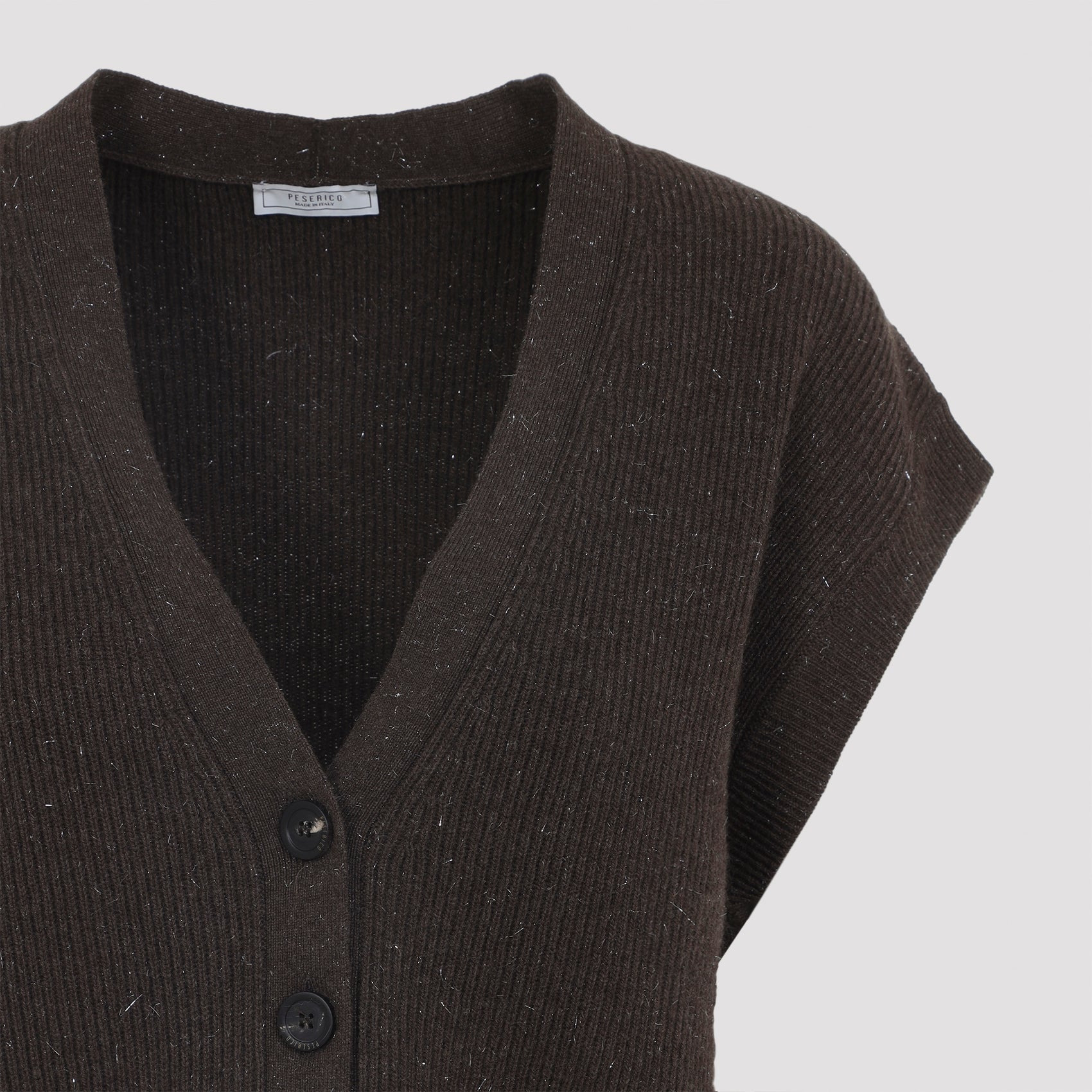 PESERICO - Peserico Lurex Sleeveless Cardigan Women - 3