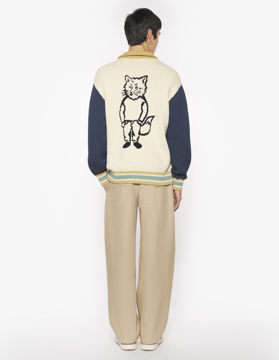 KNITTED COLLEGE BLOUSON - 5