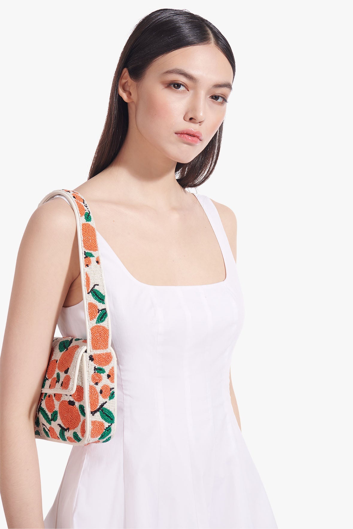 STAUD TOMMY BEADED BAG ORANGES - 3