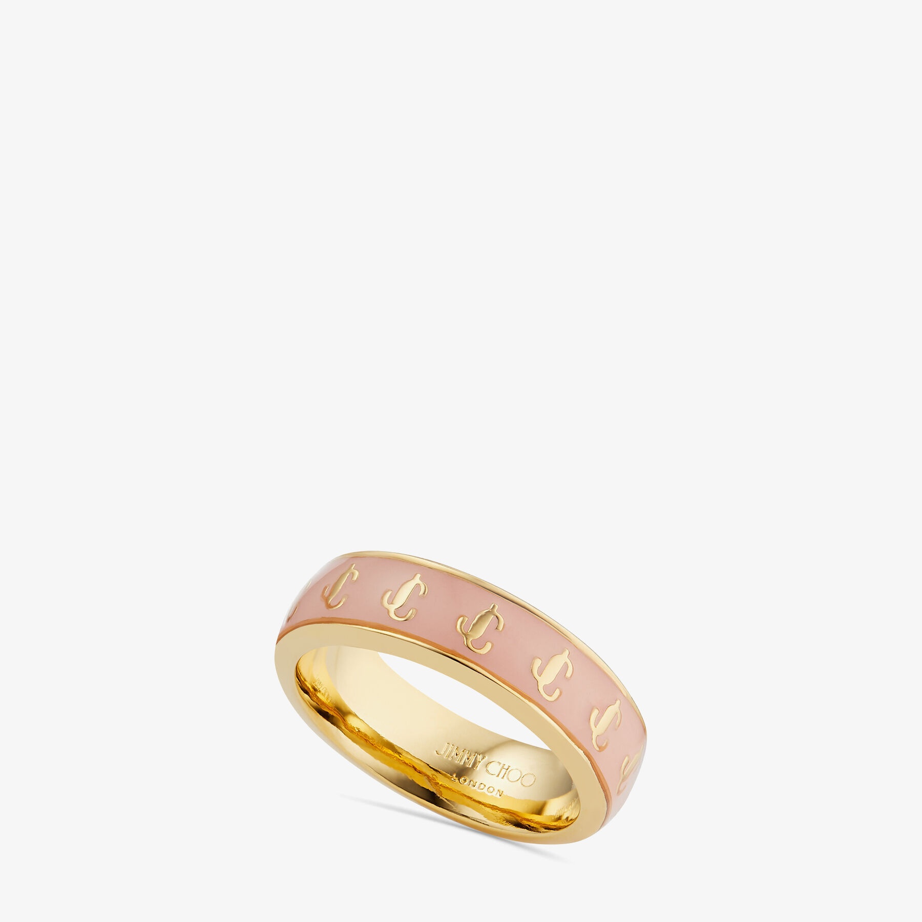 JC Enamel Ring
Gold-Finish Metal and Blossom Enamel JC Ring - 4