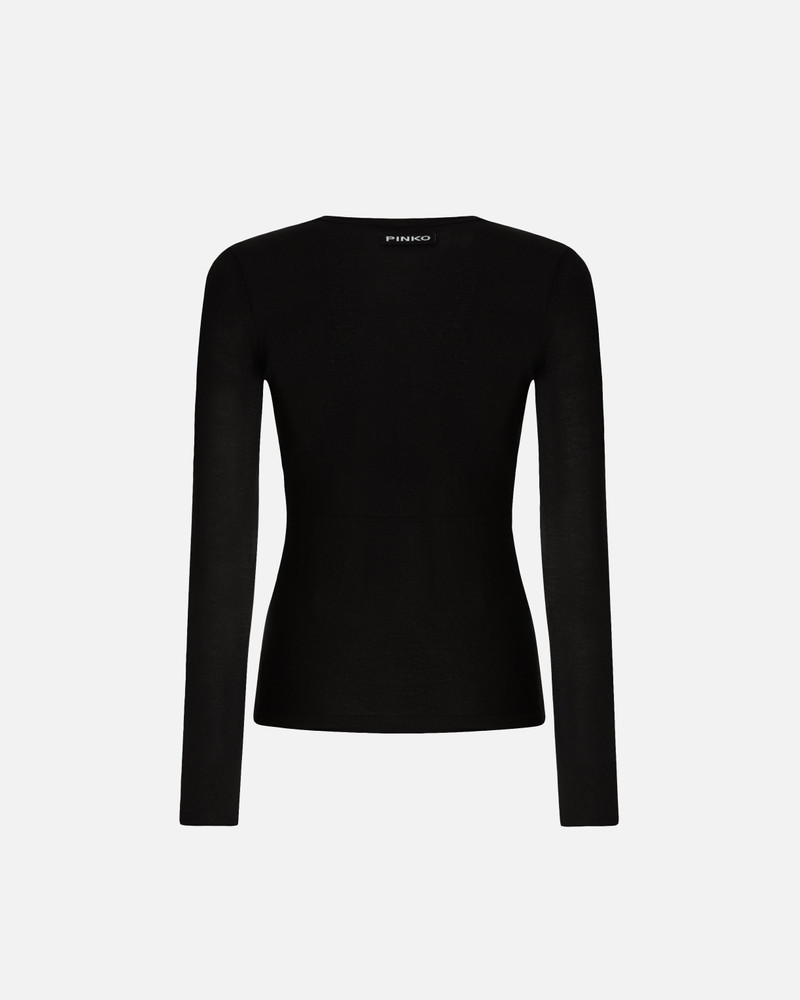 PINKO SWEATER WITH OPEN V-NECK outlook