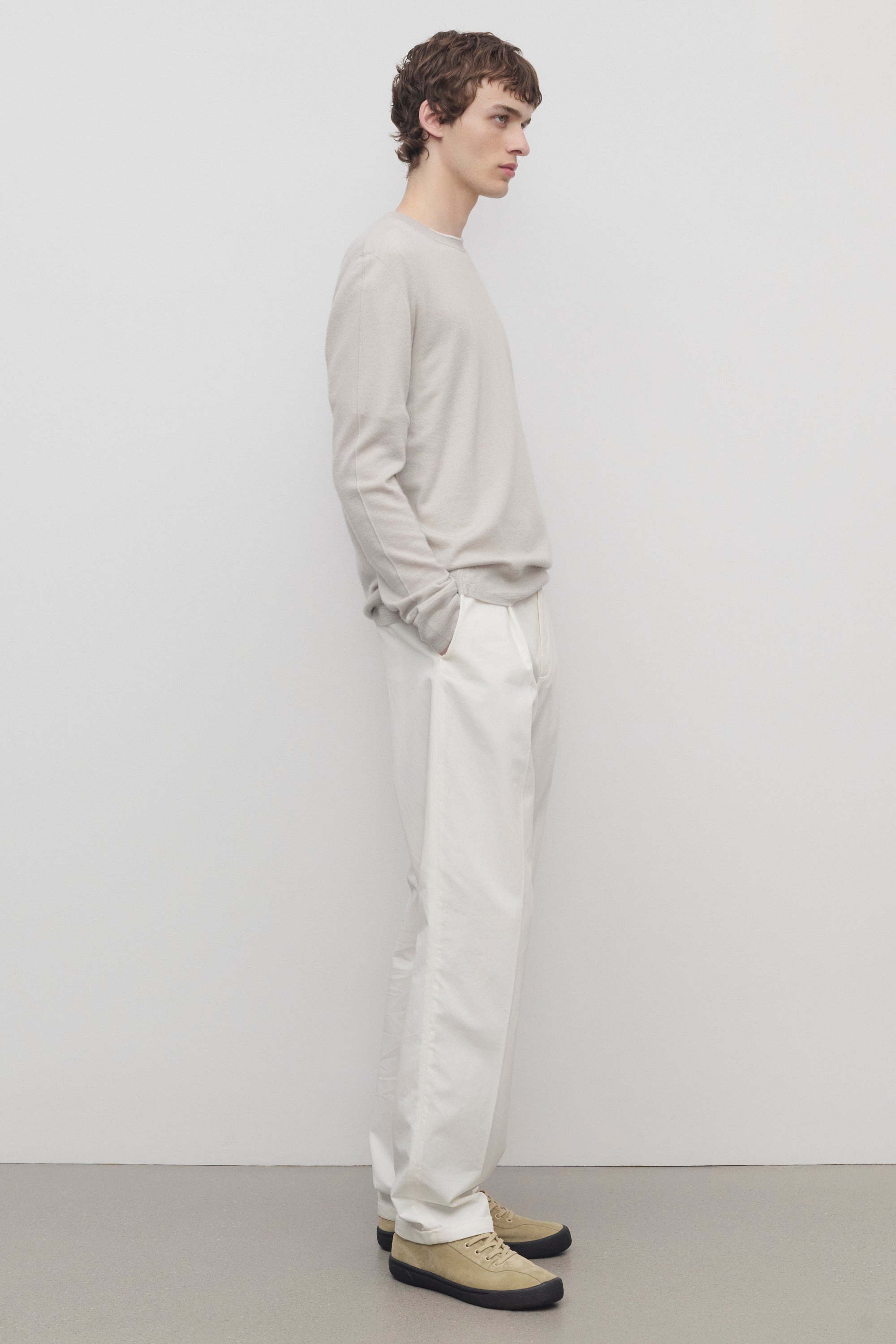 Belamy Pant in Cotton and Cashmere - 4