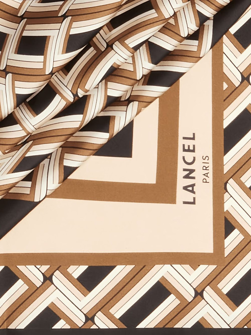Monogramme geometric silk scarf 3