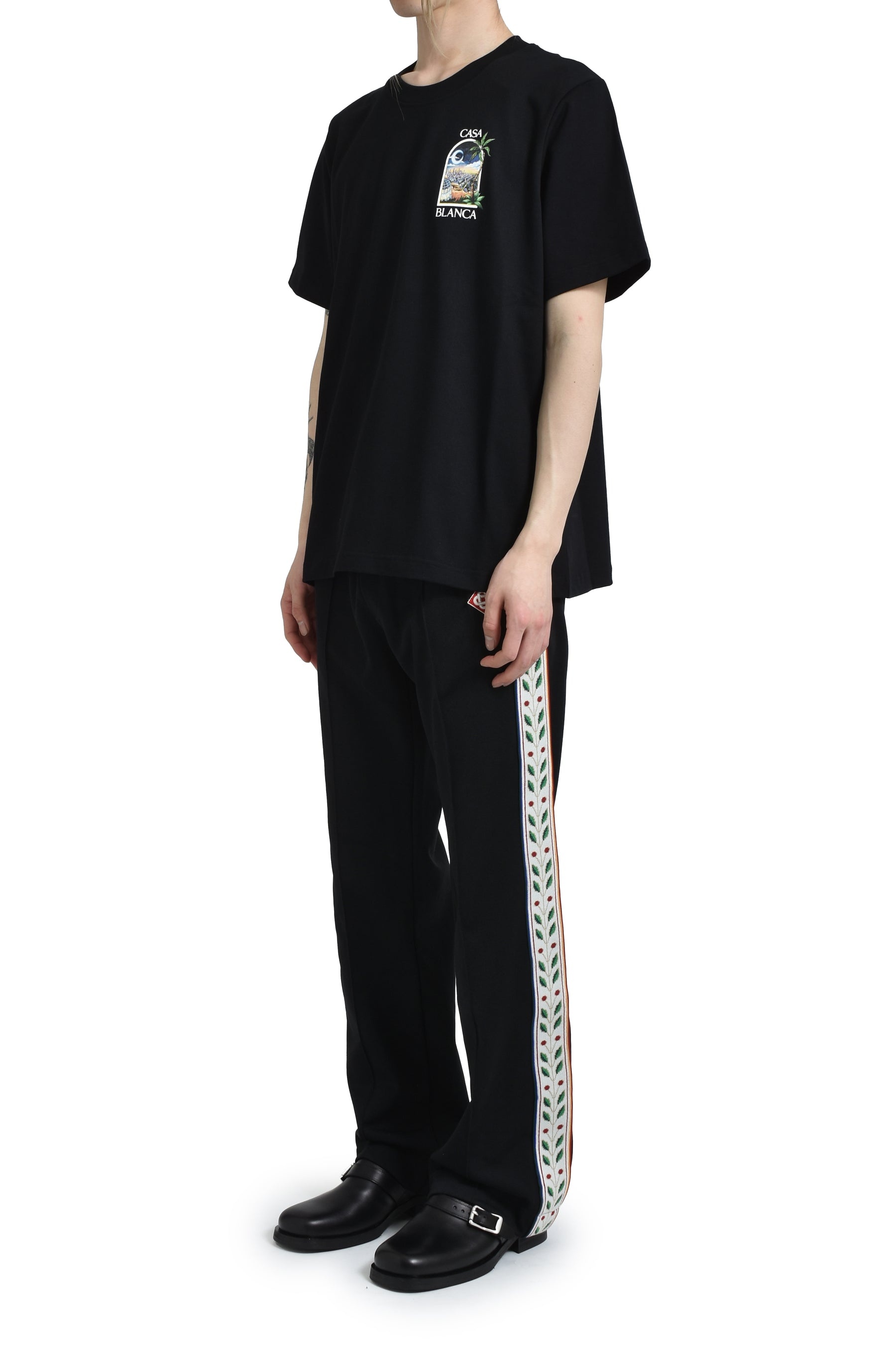 Casablanca LA NIGHT PRINTED T-SHIRT BLK Tシャツ ブラック Casablanca - LA Night Printed T-shirt | HBX - Globally