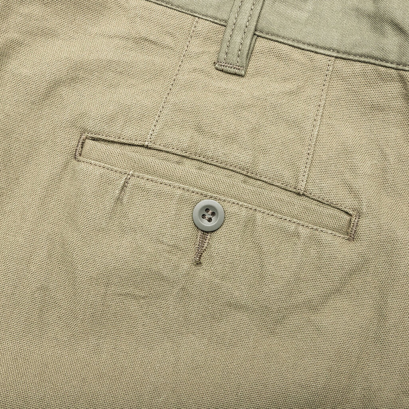 CONTRAST COTTON PANTS - KHAKI 5