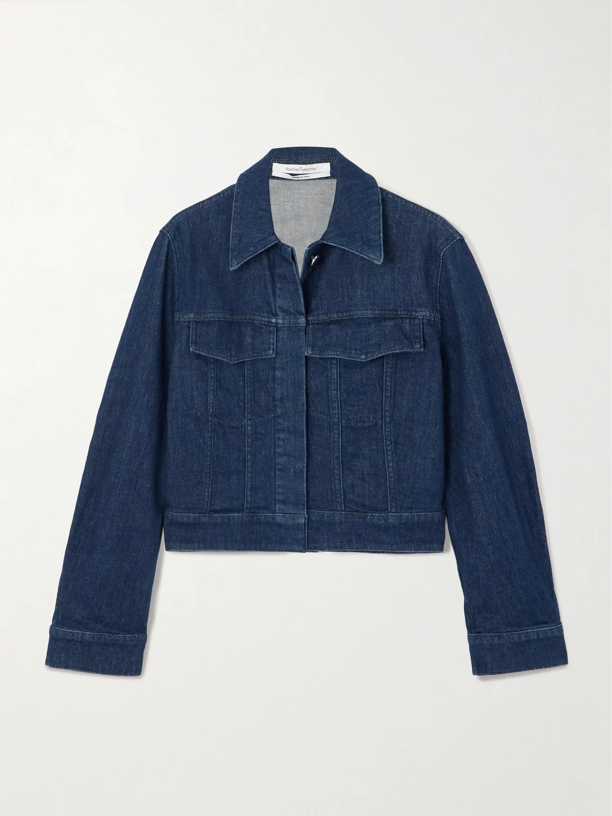Cropped Denim Jacket - 1