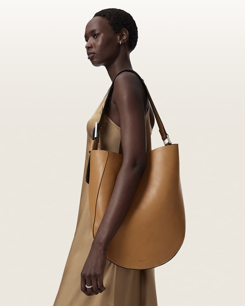 ALLSAINTS LUNA LEATHER HOBO SHOULDER BAG outlook