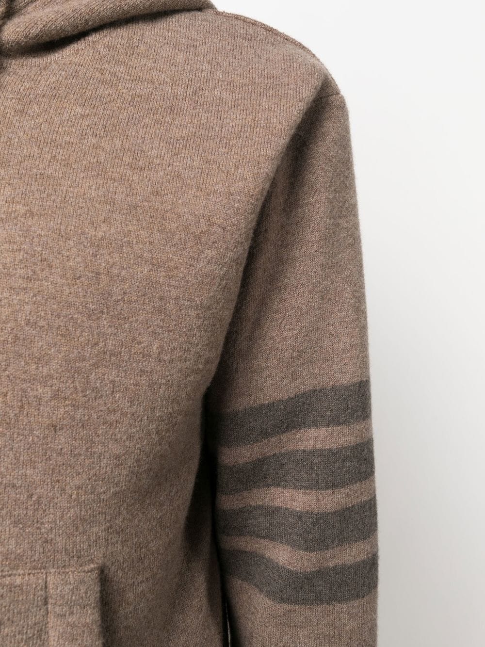 stripe-detail knit hoodie - 5
