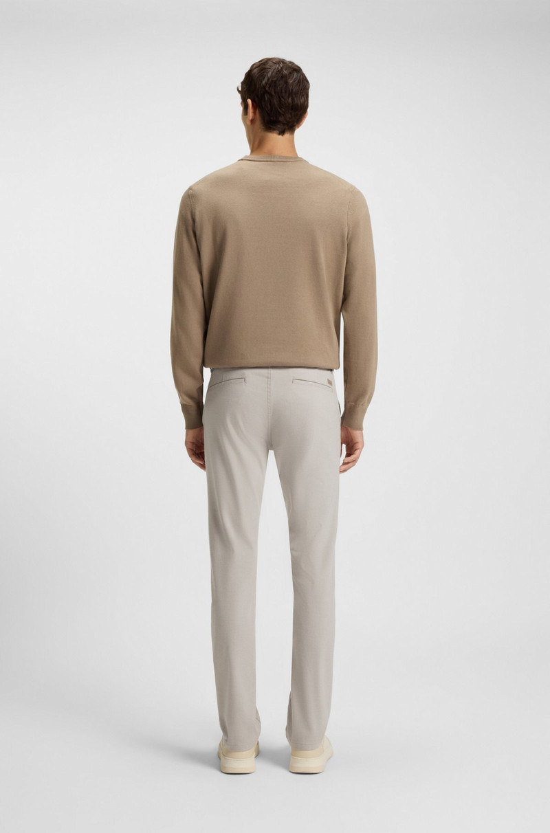 PATTERNED SLIM-FIT TROUSERS IN STRETCH FABRIC 4