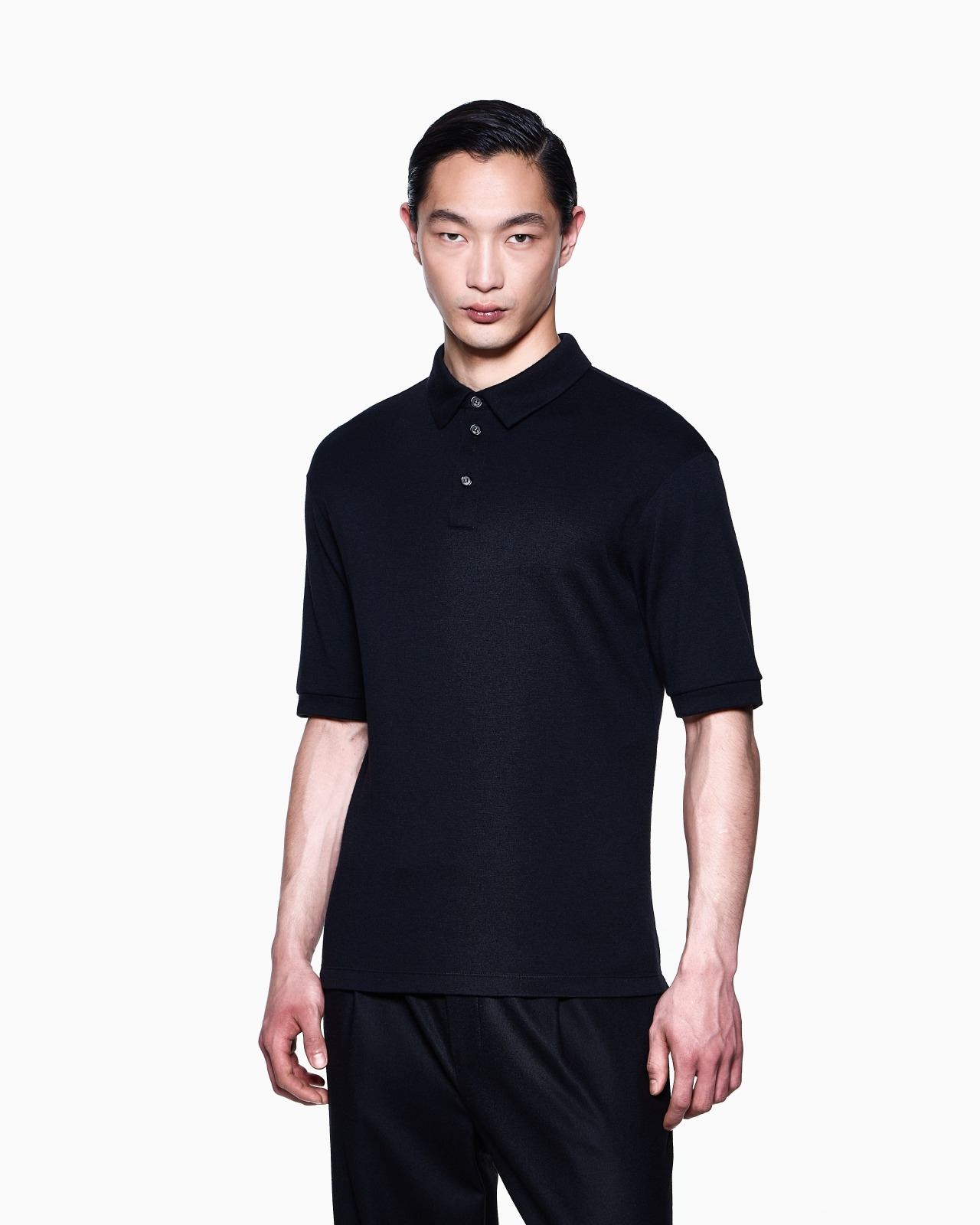 PURE CASHMERE INTERLOCK POLO SHIRT - 4