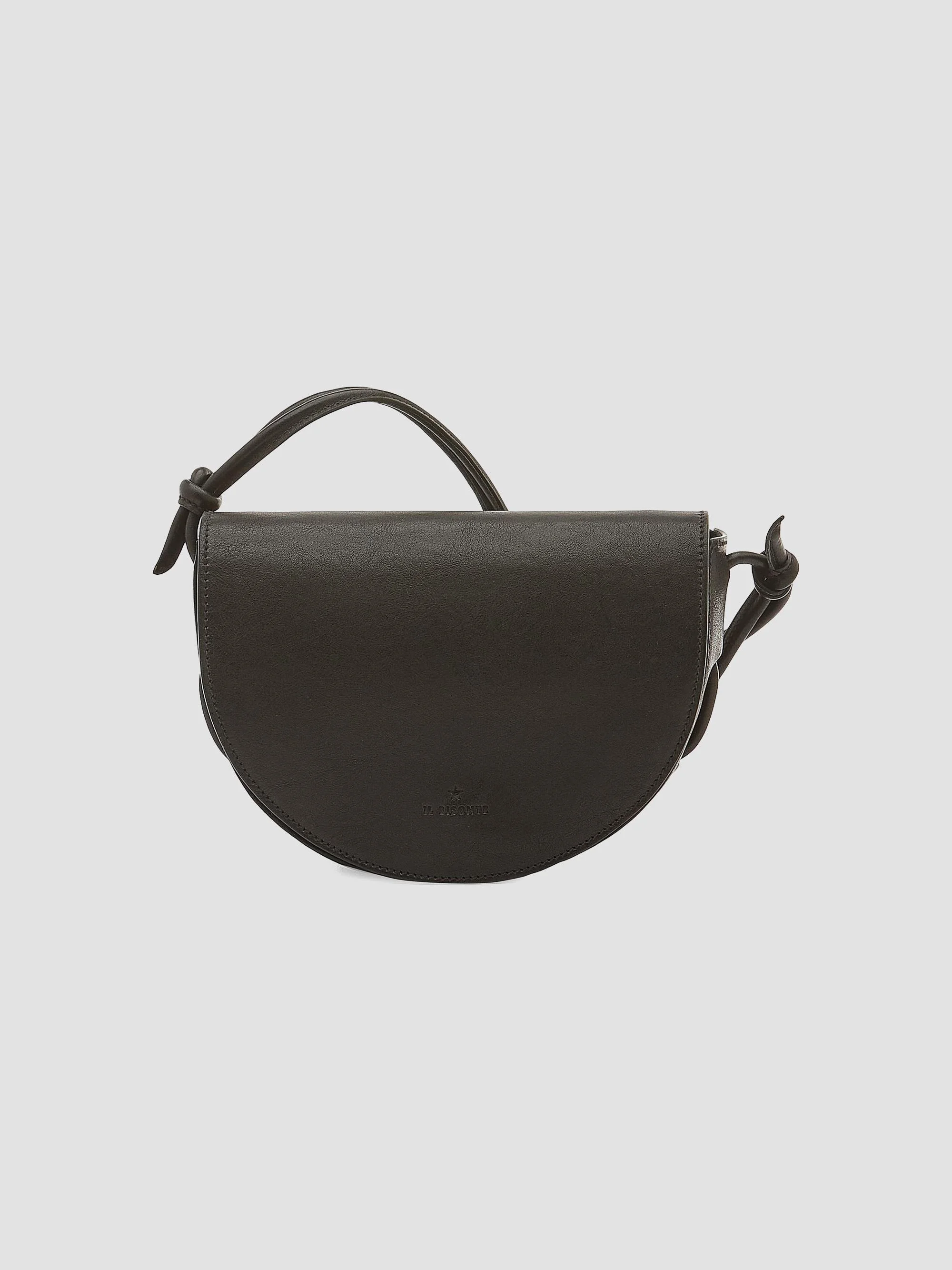 Women's Snodo Leather Crossbody Saddle Bag - Black - 1