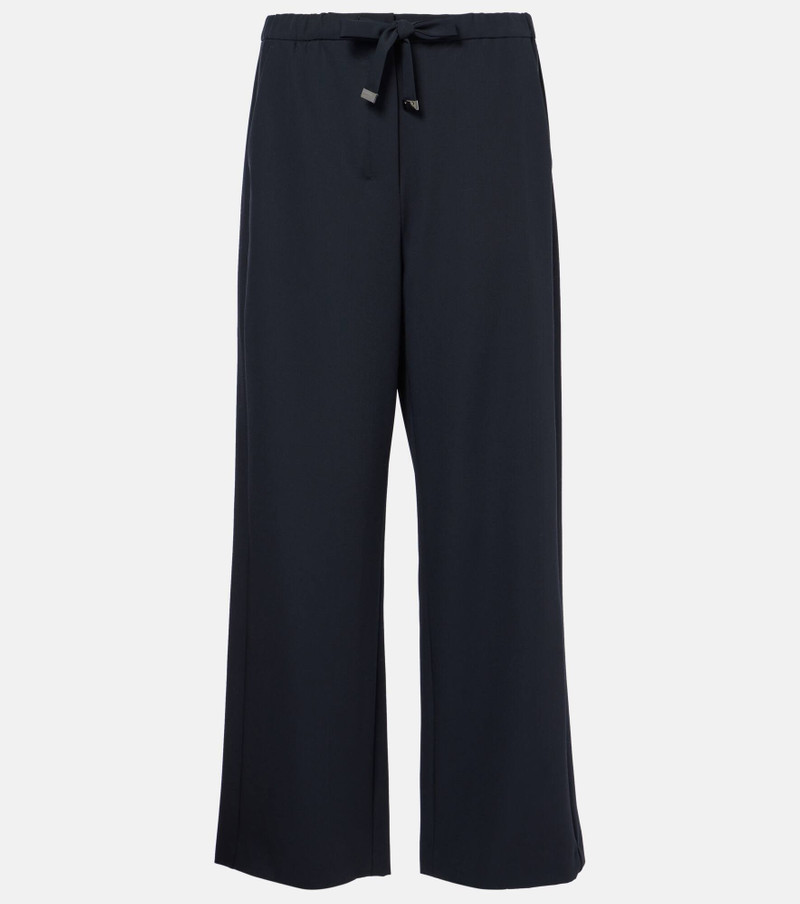 Argenta wool crêpe gabardine straight pants 1